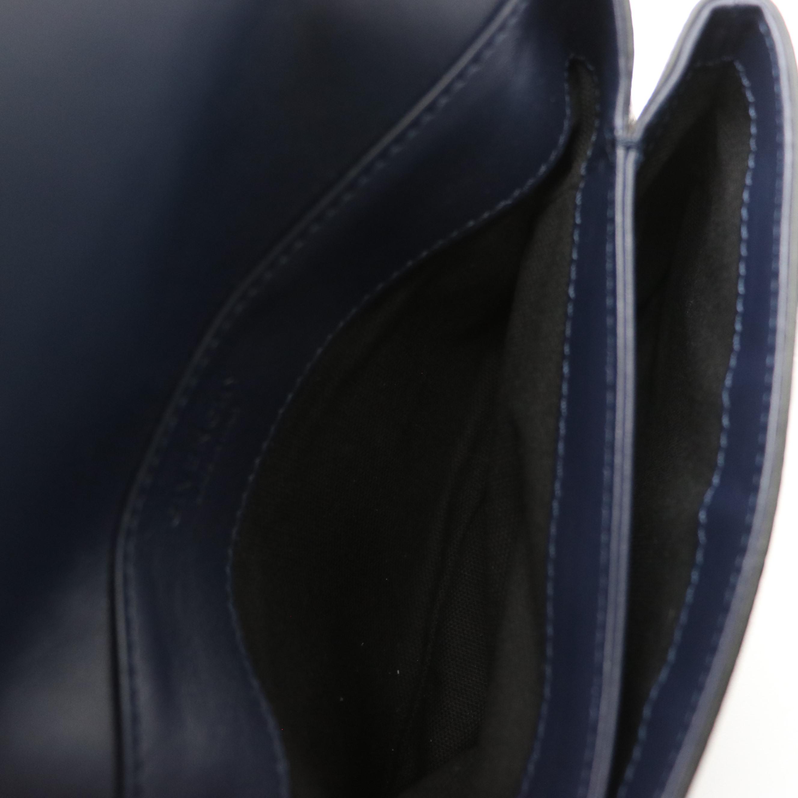 Givenchy Duetto Crossbody Bag in Blue and Burgundy Calfskin Leather, With Tag