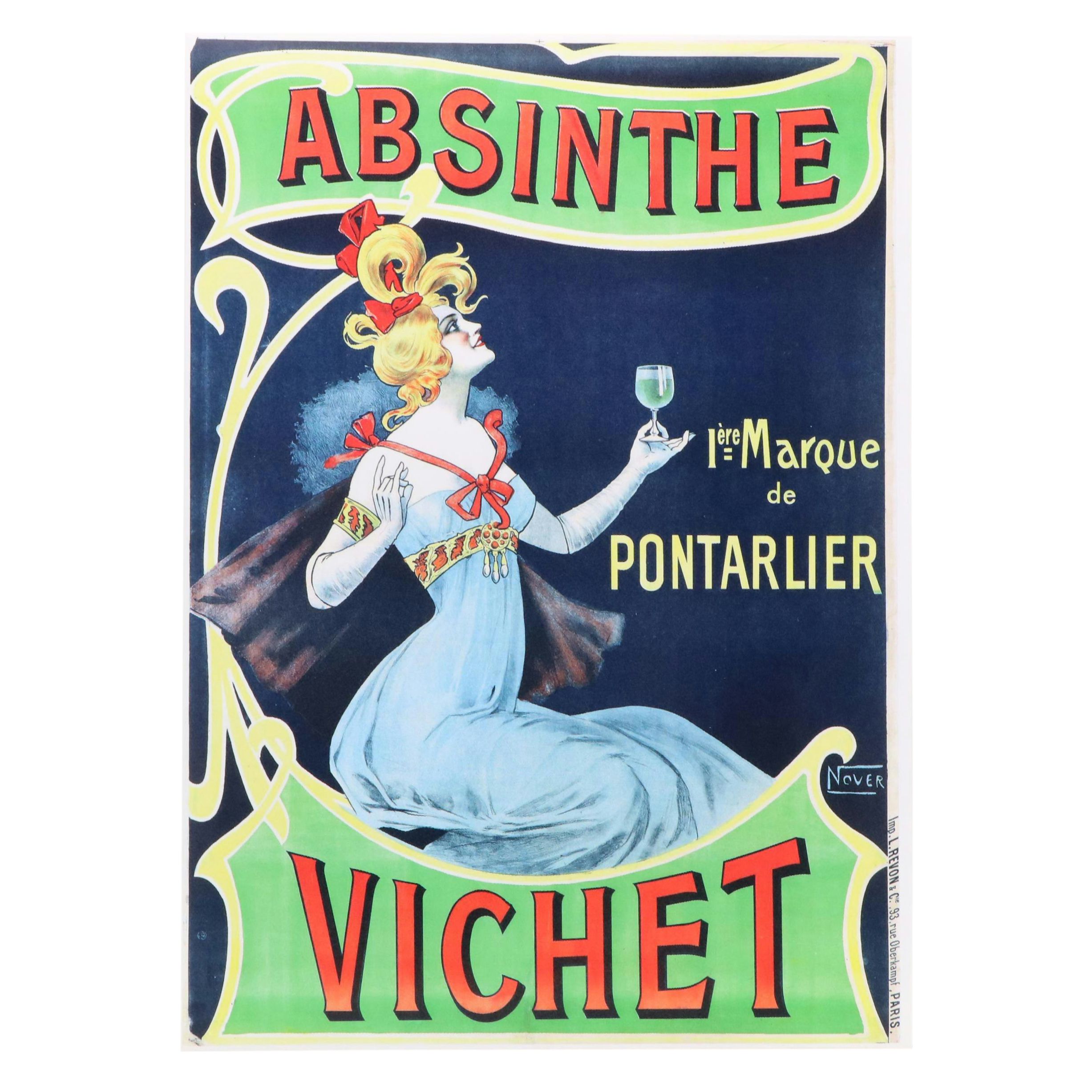 "Absinthe Vichet" Giclée Reproduction Poster
