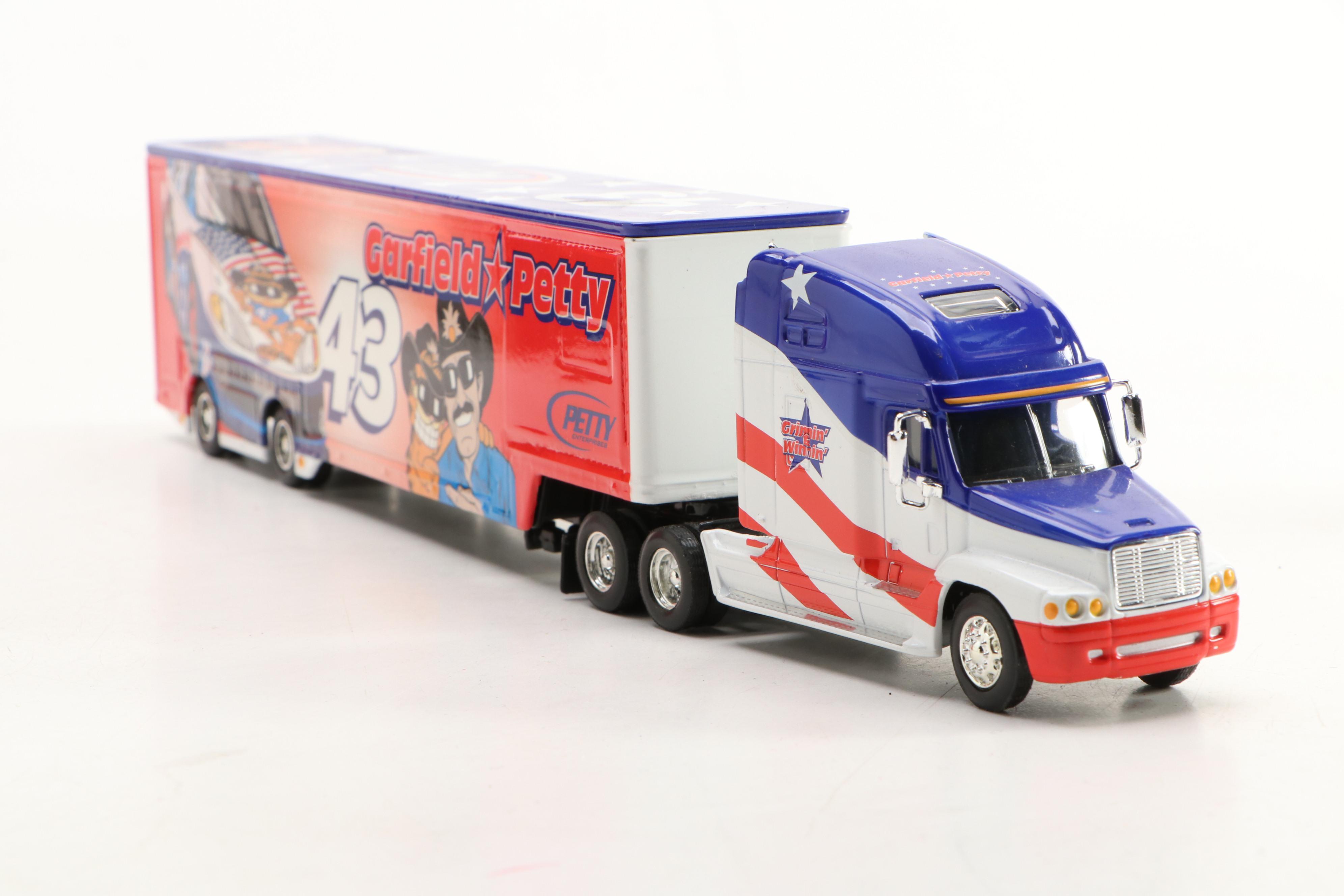 NASCAR #3 Diecast Model Car by Ertl with NASCAR Semi-Trucks and Chevy Suburban