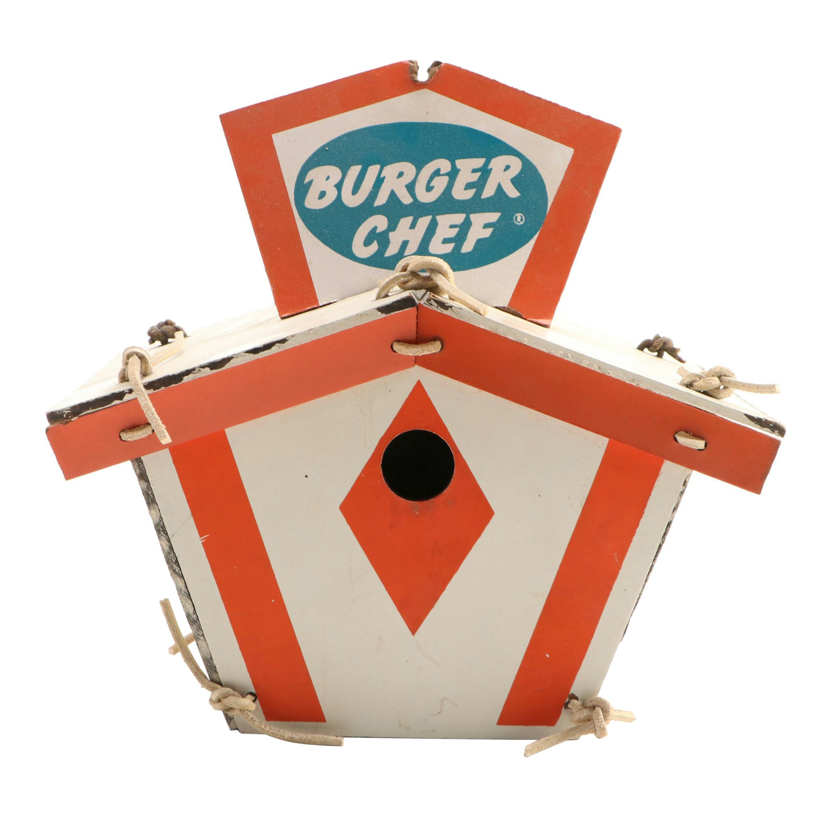 Burger Chef Wooden Advertising Birdhouse, Mid to Late 20th Century