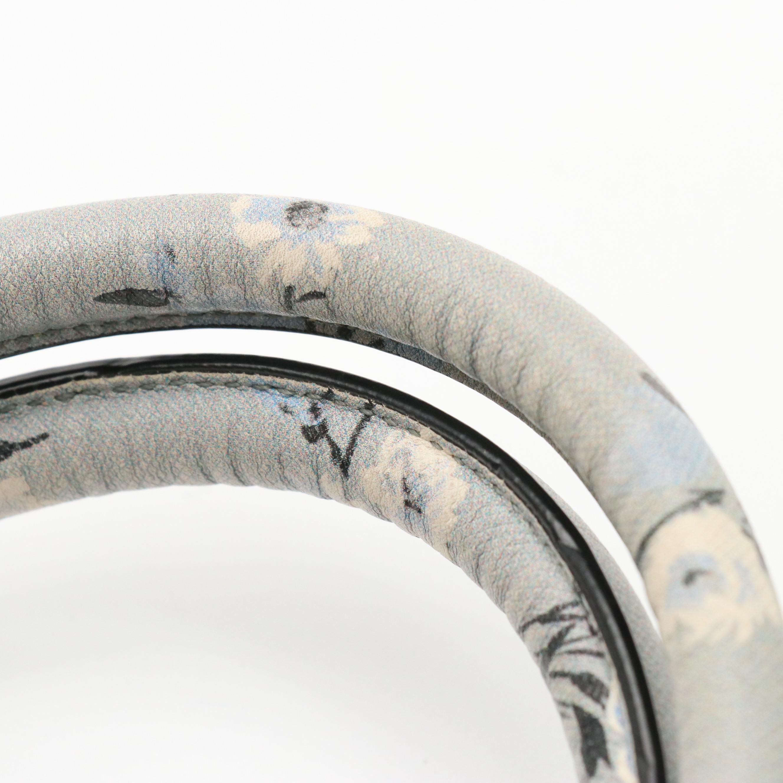 Prada Acciaio Floral Print Saffiano Leather Twin Pocket Two-Way Tote