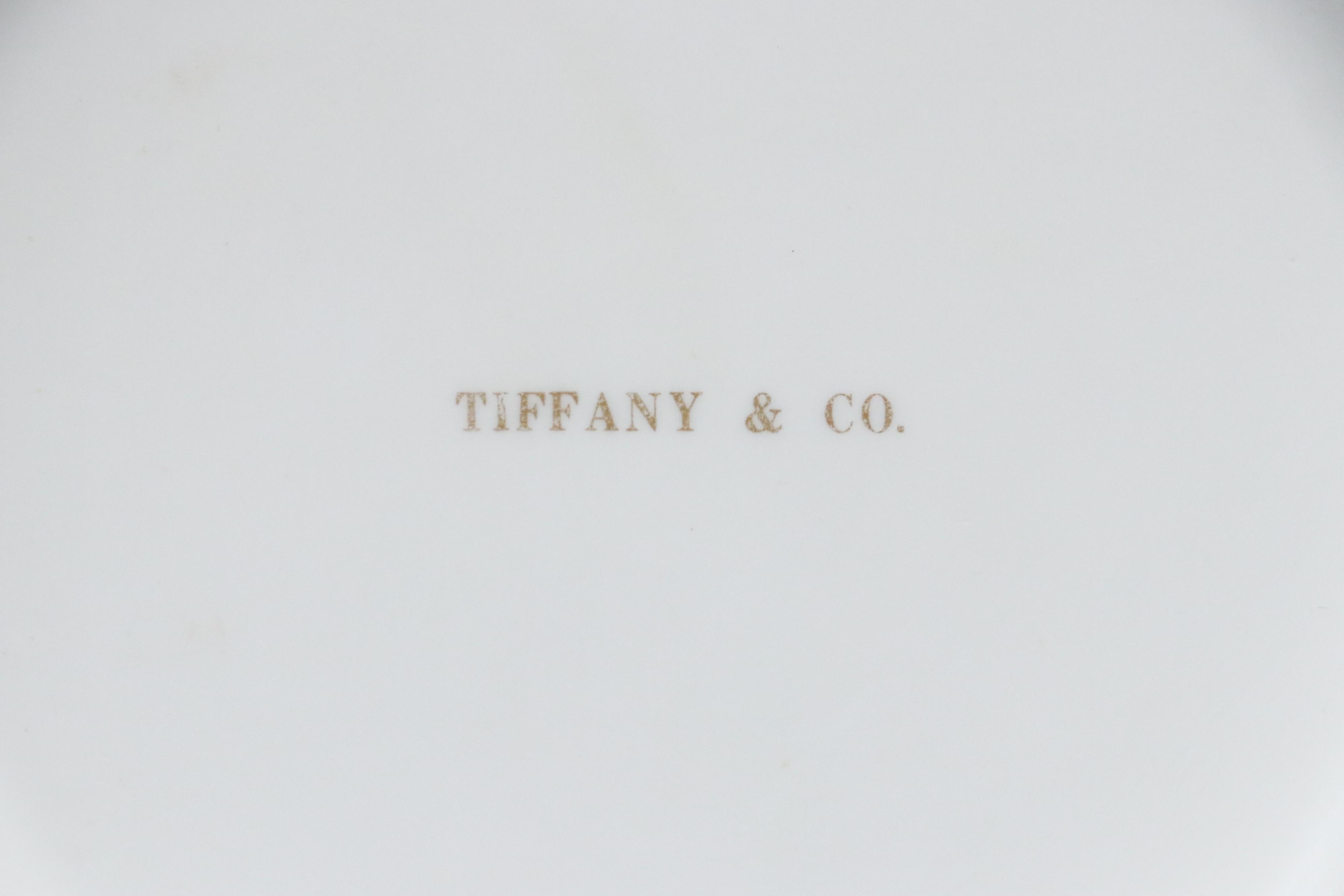 Tiffany & Co. Embossed Bisque Tulip Pitcher with Frog Pitcher and Lilypad Plates