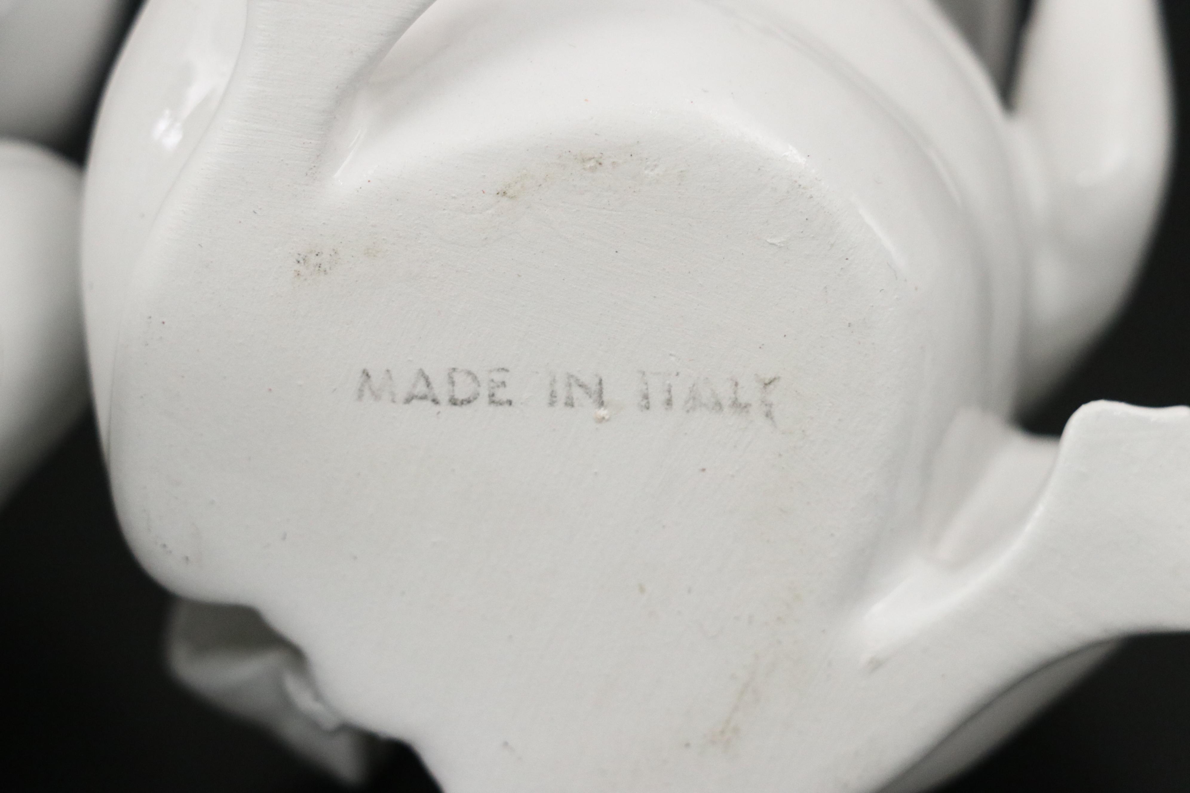 Tiffany & Co. Embossed Bisque Tulip Pitcher with Frog Pitcher and Lilypad Plates