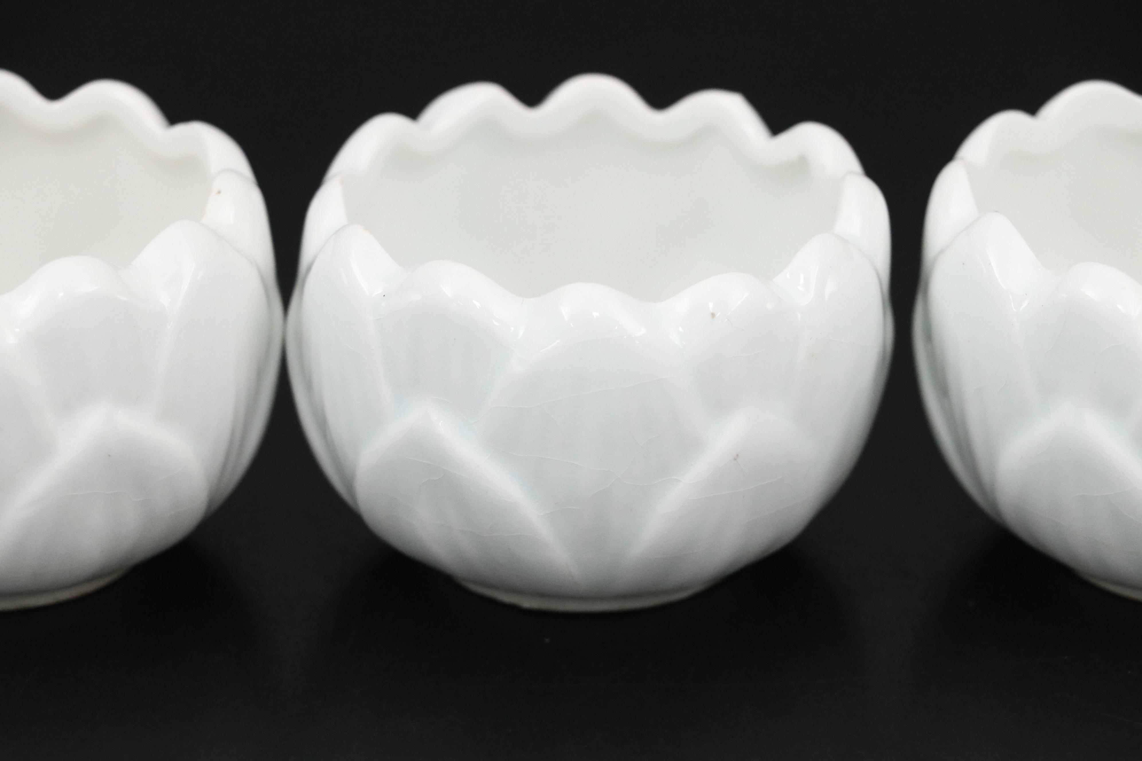 Tiffany & Co. Embossed Bisque Tulip Pitcher with Frog Pitcher and Lilypad Plates