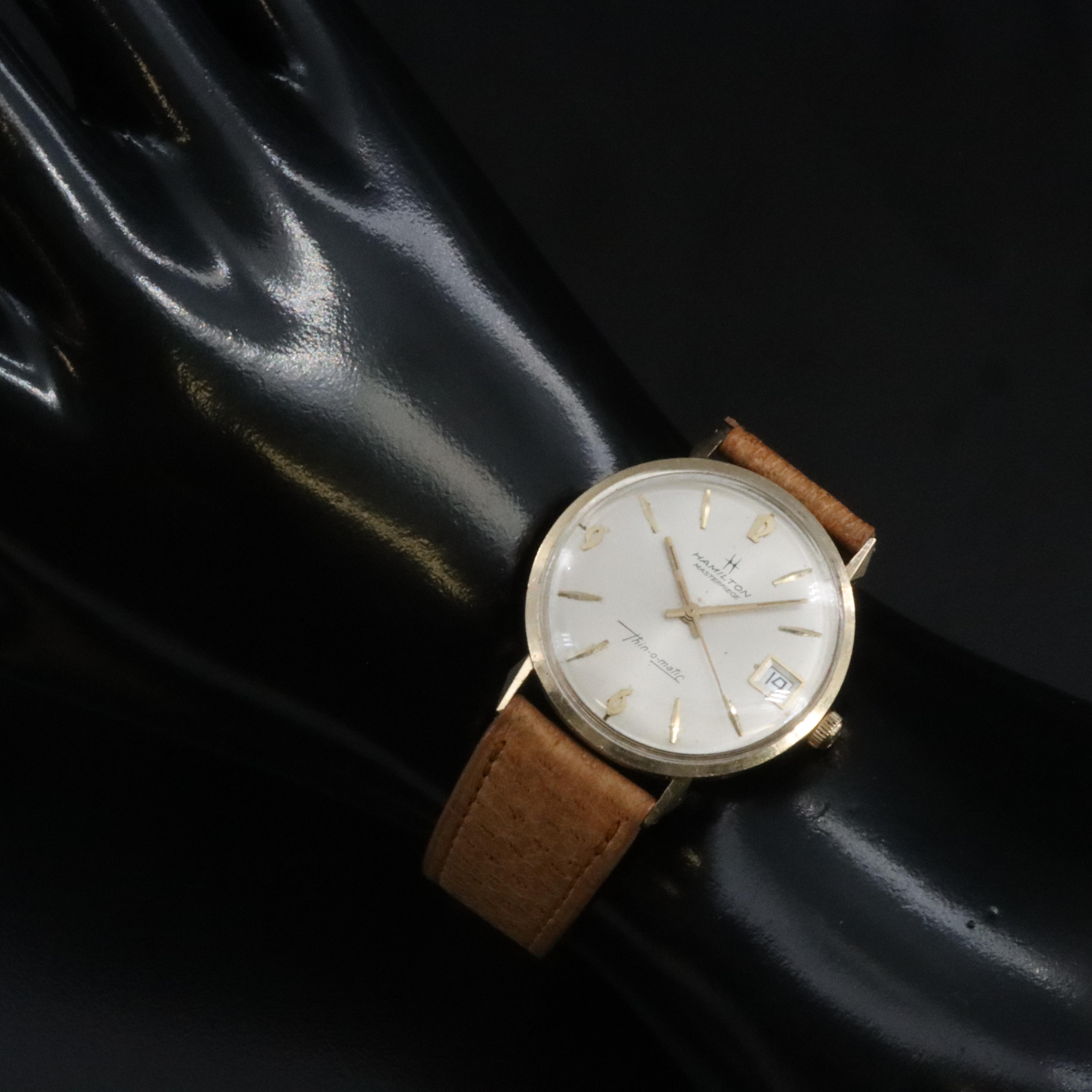 Vintage Hamilton Thin-o-matic 14K Gold Delco-Remy Service Award Watch