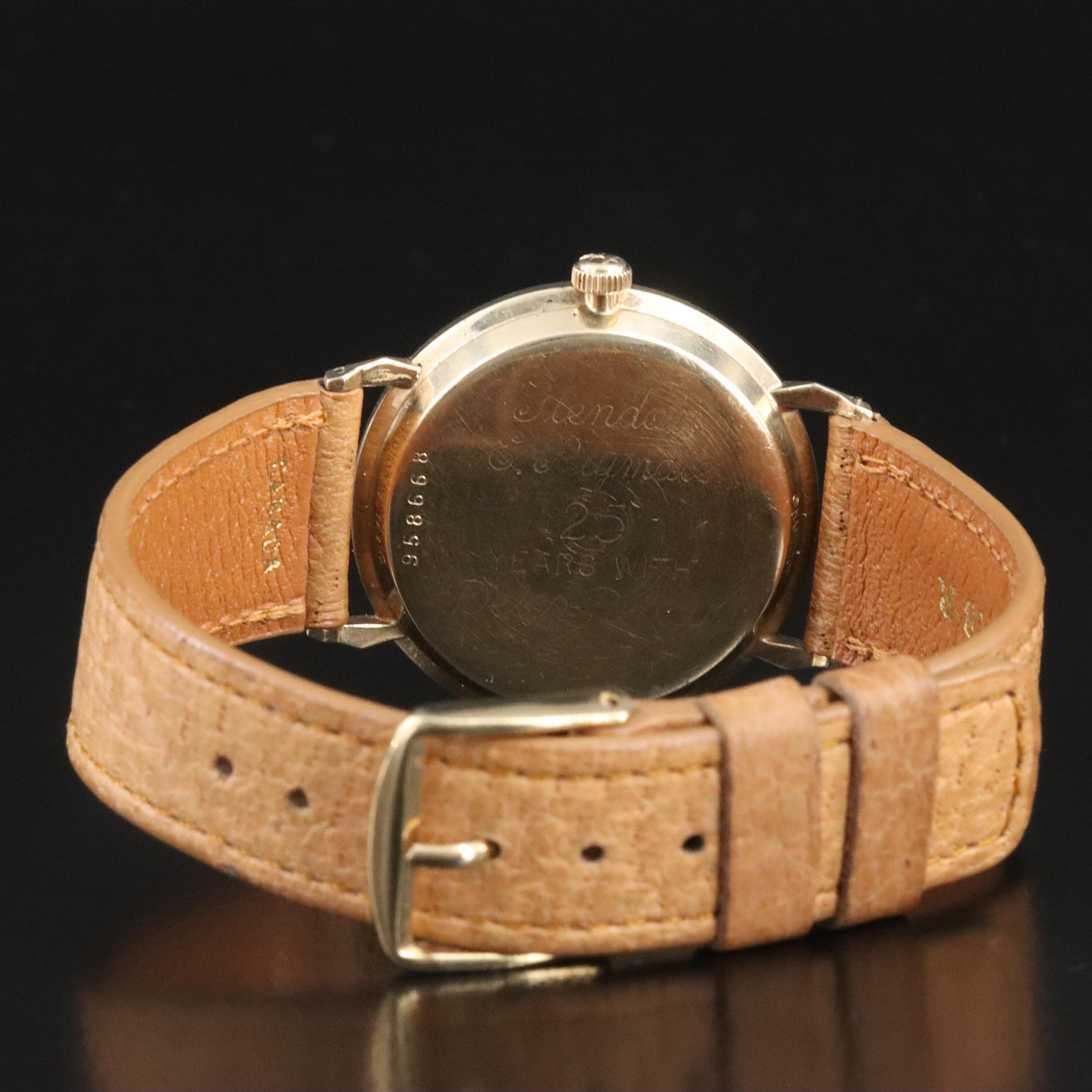 Vintage Hamilton Thin-o-matic 14K Gold Delco-Remy Service Award Watch