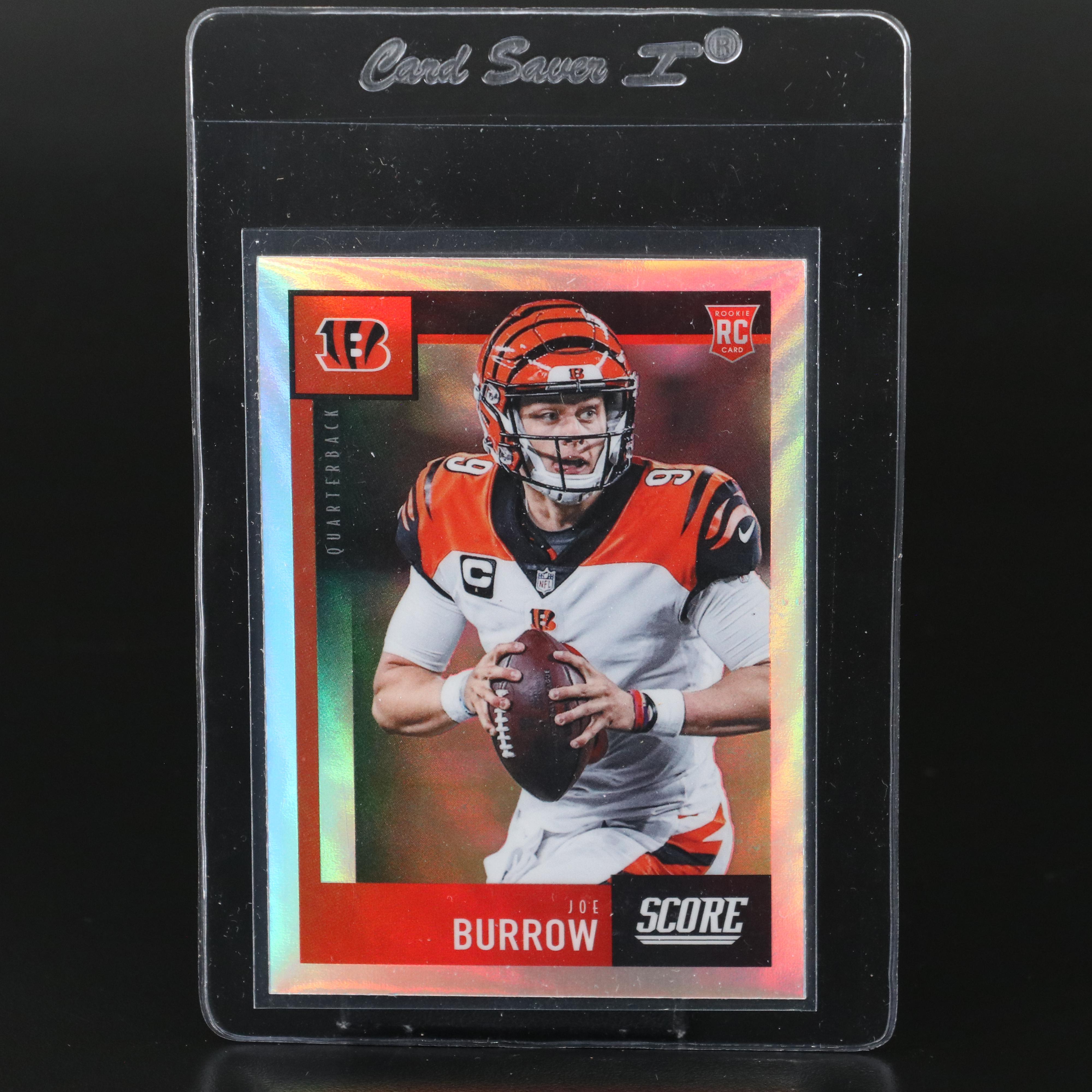 2020 Chronicles Score Joe Burrow Silver Prizm Rookie Football Card