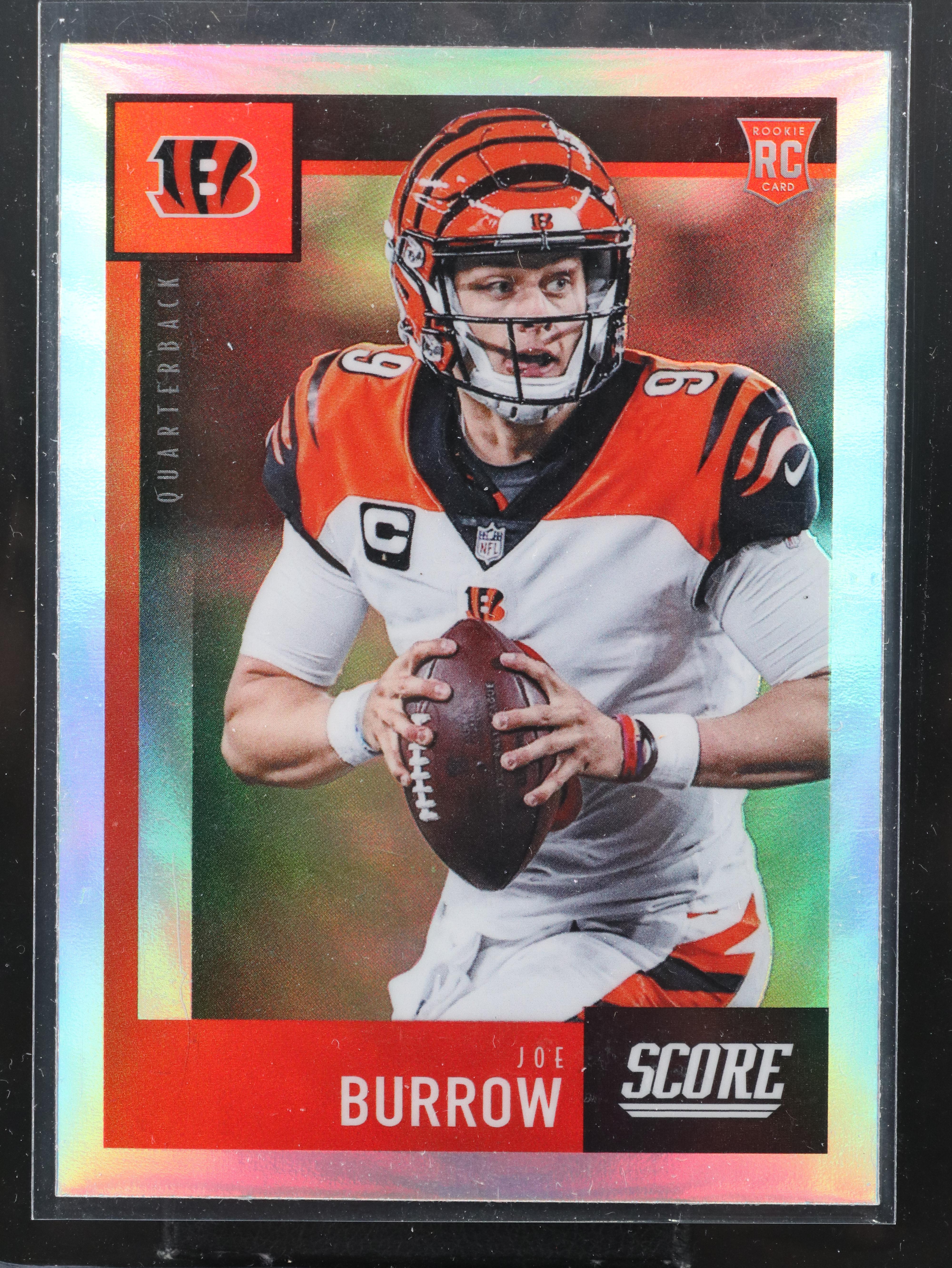 2020 Chronicles Score Joe Burrow Silver Prizm Rookie Football Card