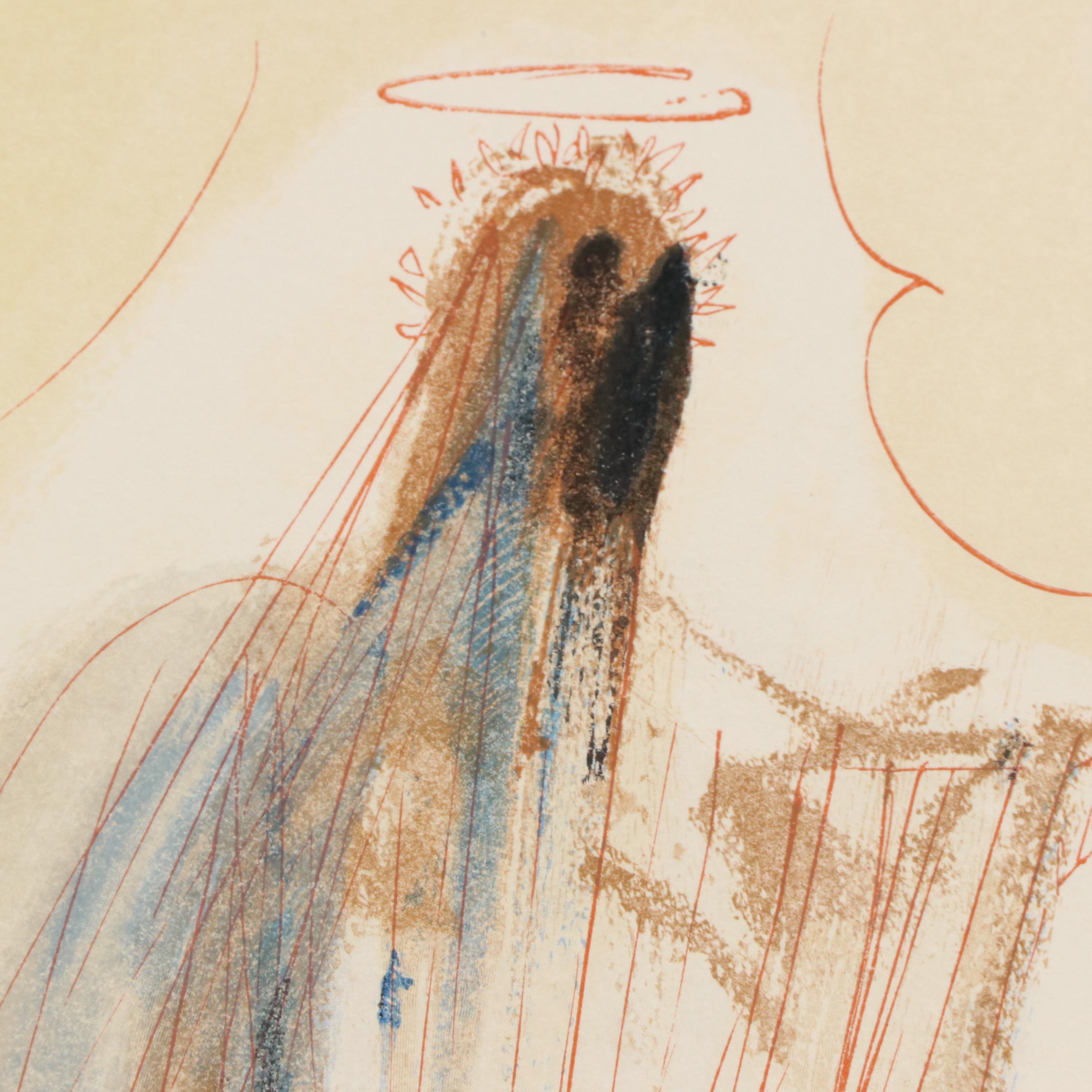 Salvador Dalí Wood Engraving "La création des anges," 1960–1964