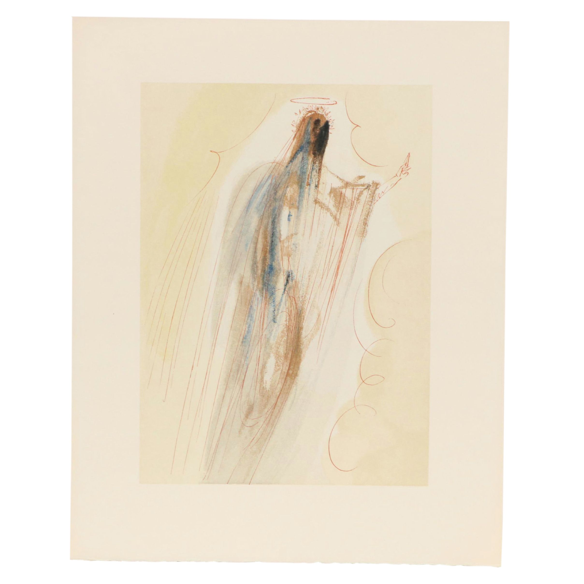 Salvador Dalí Wood Engraving "La création des anges," 1960–1964