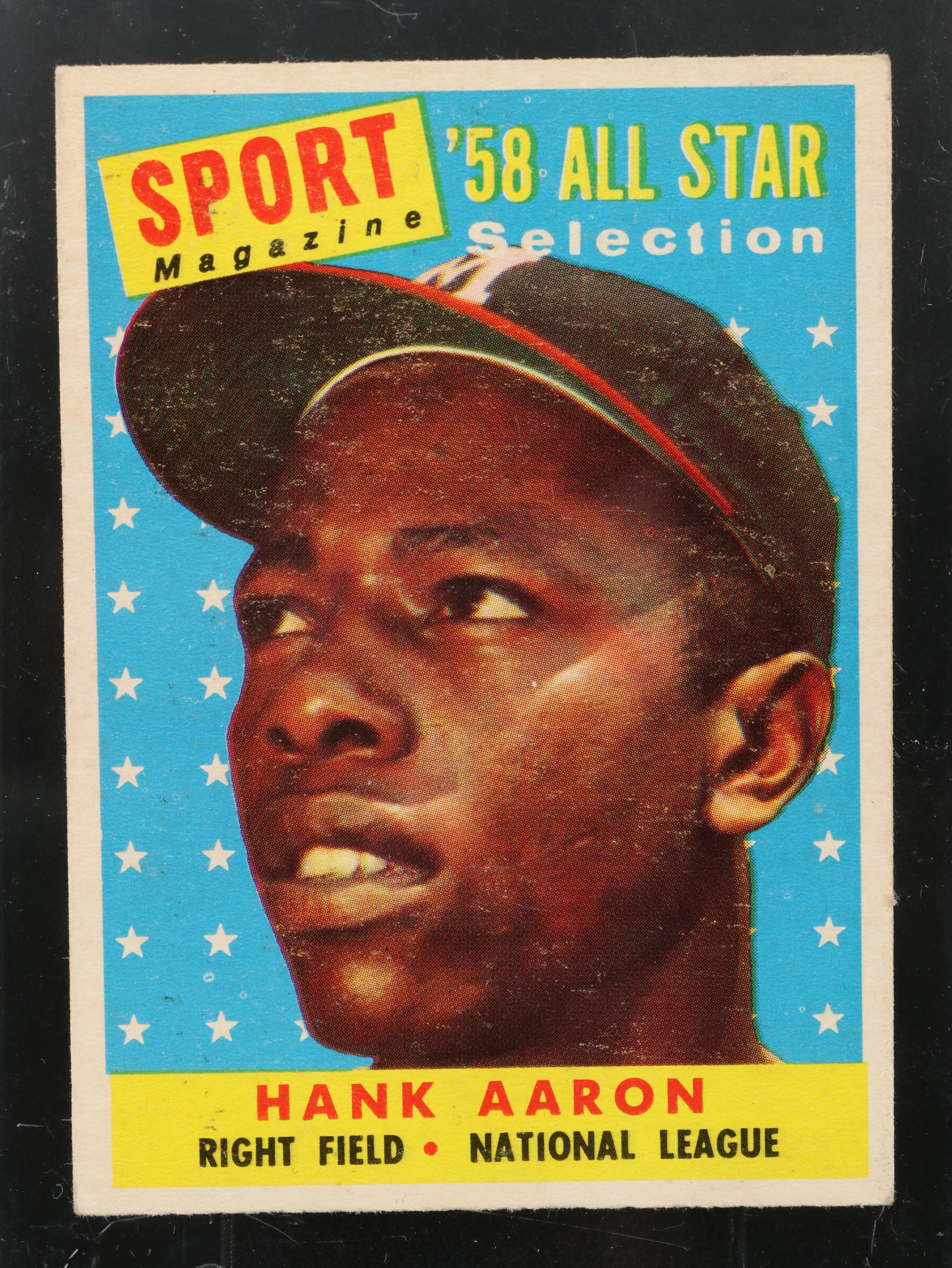 1958 Topps Hank Aaron Sport Magazine All-Star Baseball Card