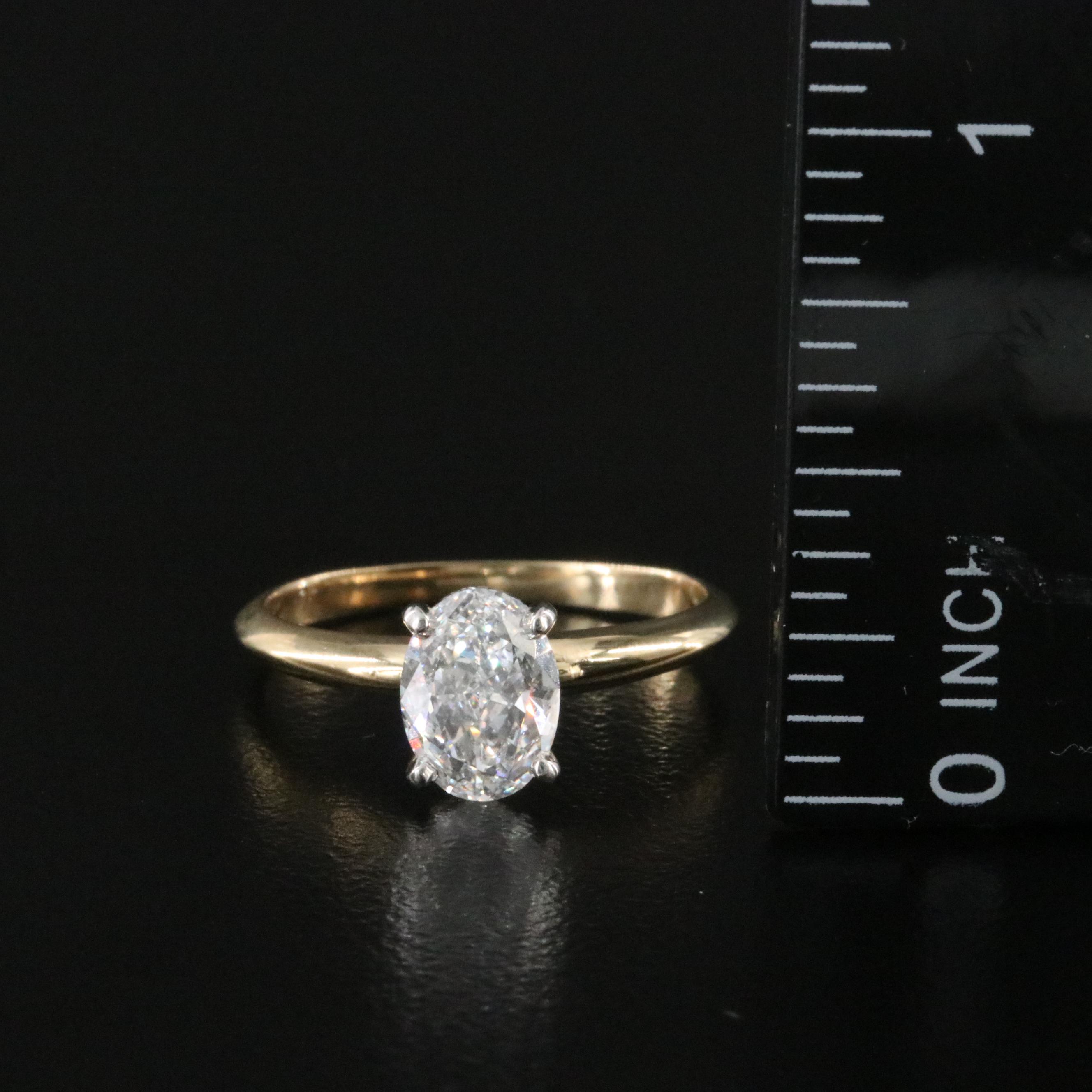 18K 1.02 CT Diamond Solitaire Ring with Platinum Mounting and GIA Report
