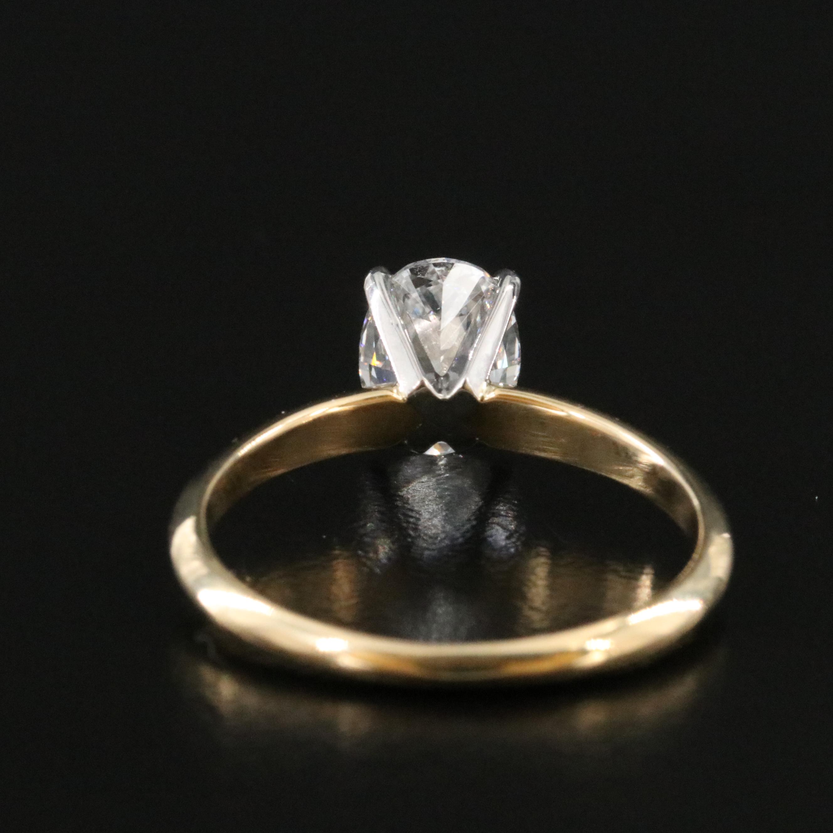 18K 1.02 CT Diamond Solitaire Ring with Platinum Mounting and GIA Report