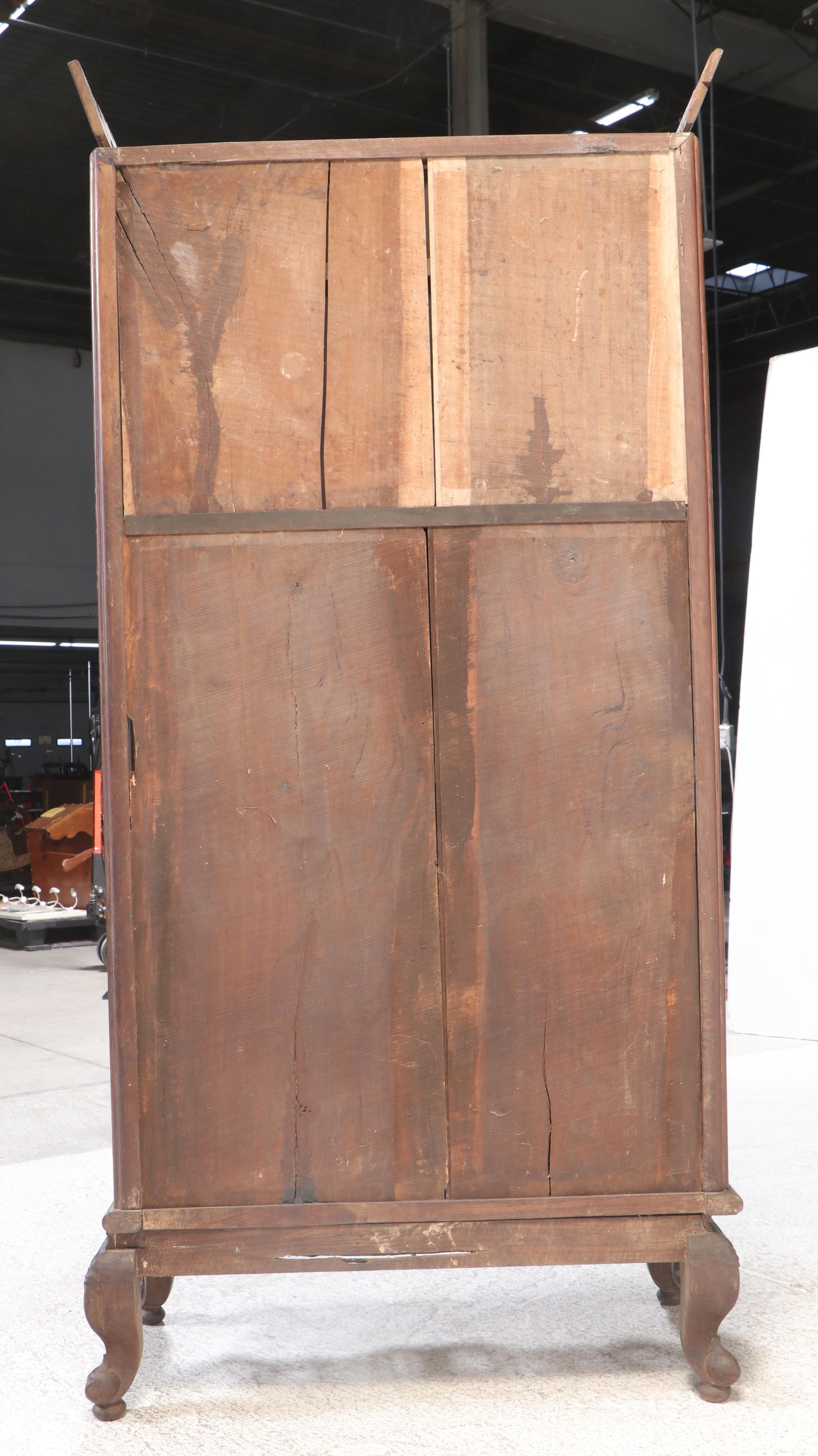 Chinese Carved Rosewood Display Cabinet with Mother-of-Pearl and Abalone Inlay