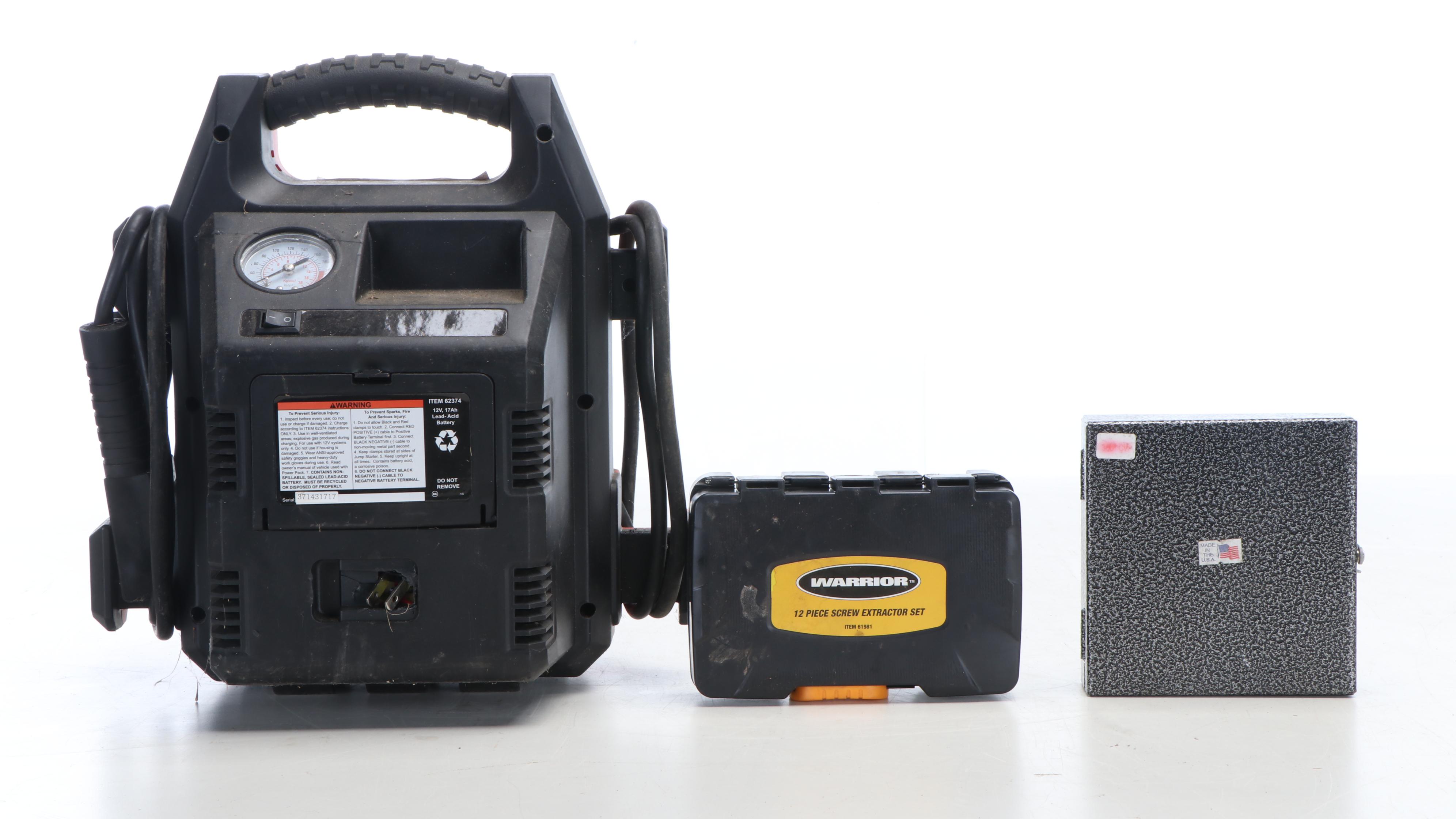 Cen-Tech 4-in-1 Portable Power Pack, Craftsman Steering Wheel Puller, and More