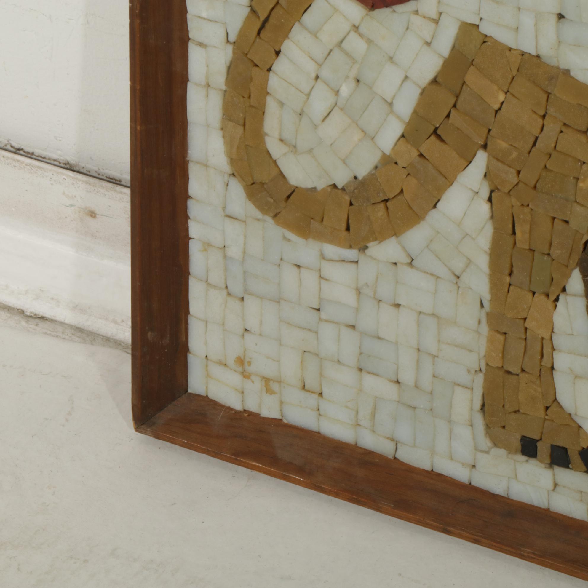 Evelyn Ackerman For Era Industries Lion Glass Mosaic Panel, 1960s