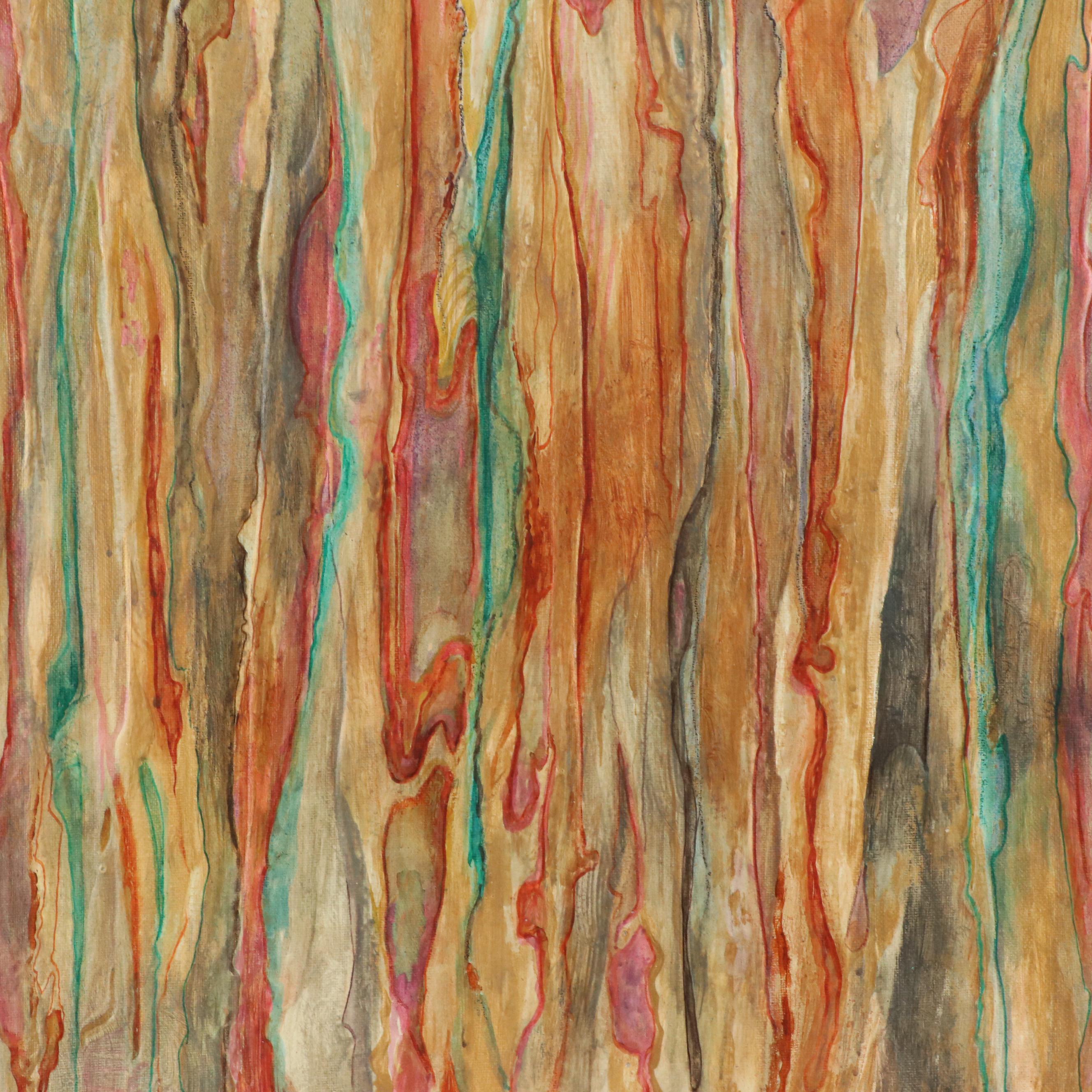 Ann Bowers Abstract Mixed Media Painting, 21st Century