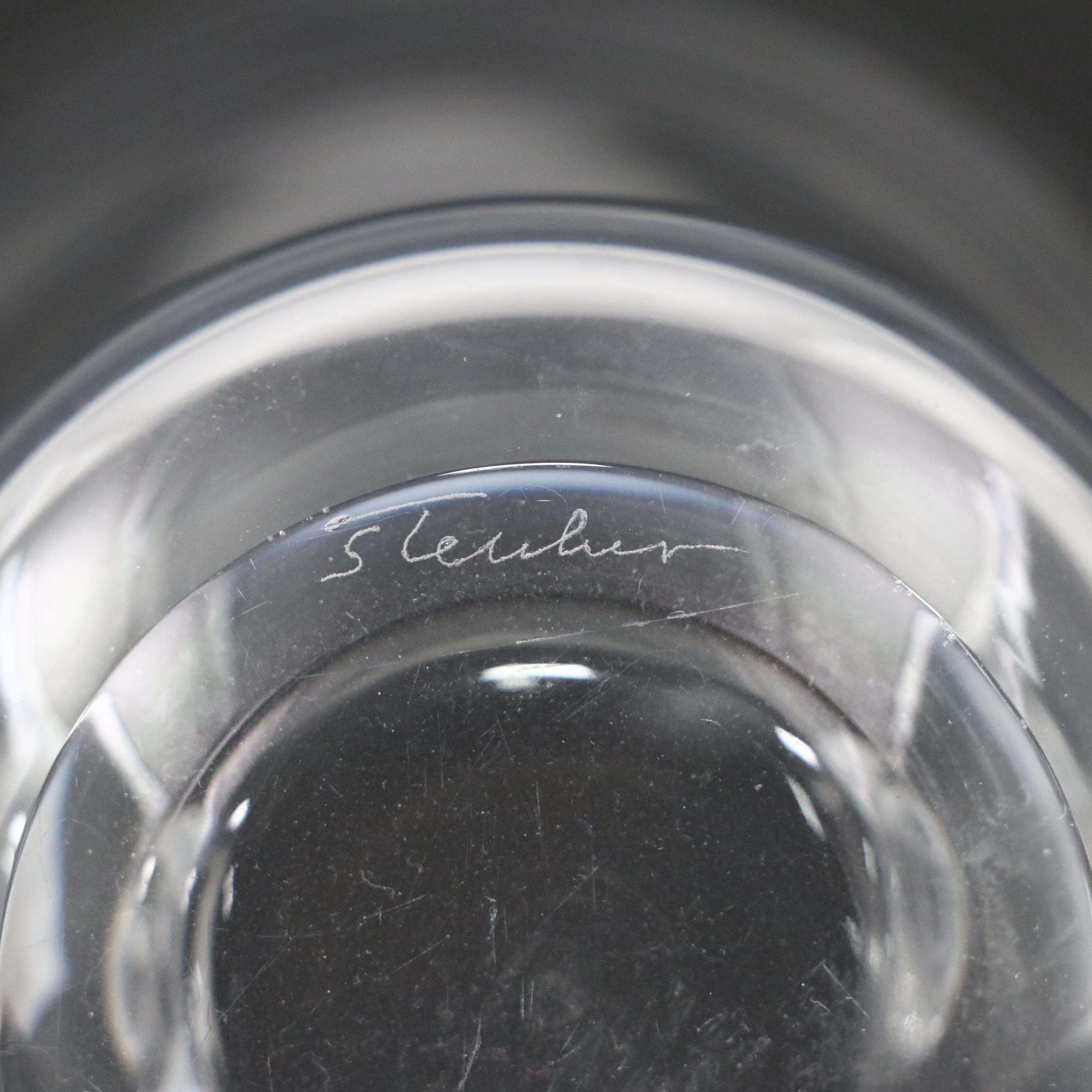 Steuben Art Glass "Signet" Vase Designed by David Hill, Mid to Late 20th Century