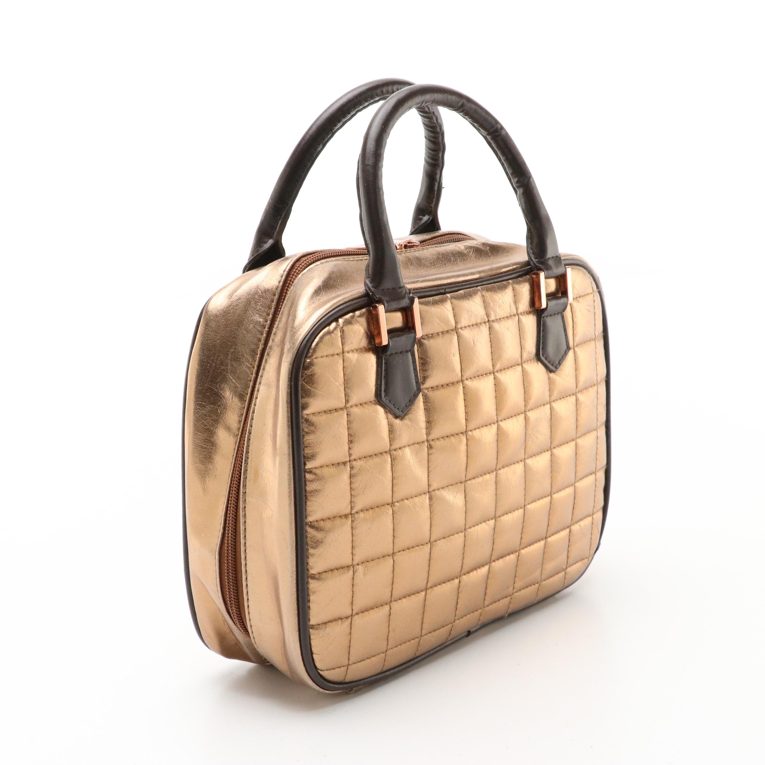 Lori Greiner "For Your Ease Only" Travel Jewelry Case in Quilted Metallic PVC