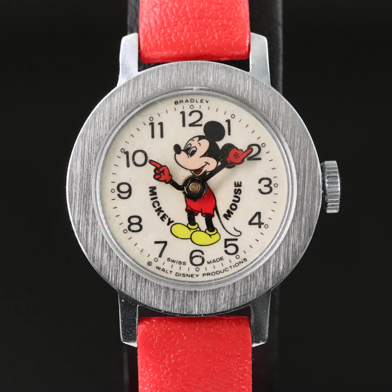 Vintage Bradley Time Swiss Movement Mickey Mouse Watch