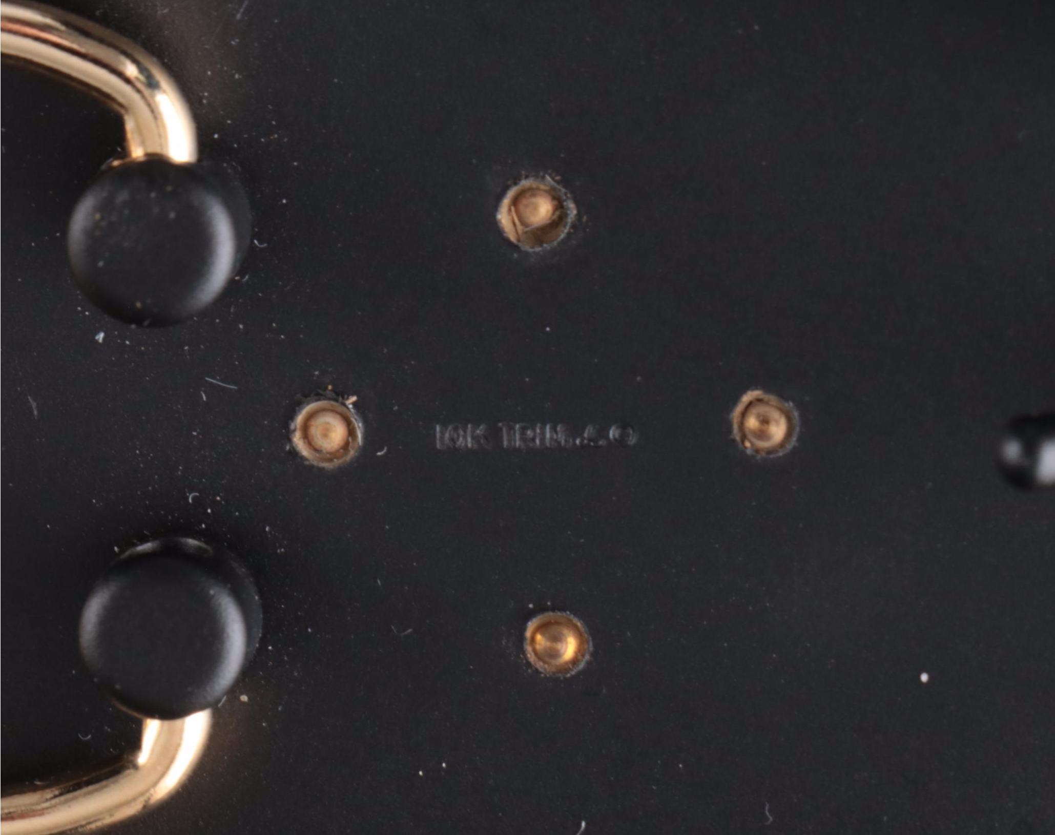 Landstrom's Black Hills Gold 10K Gold Trim Oval Belt Buckle with Case