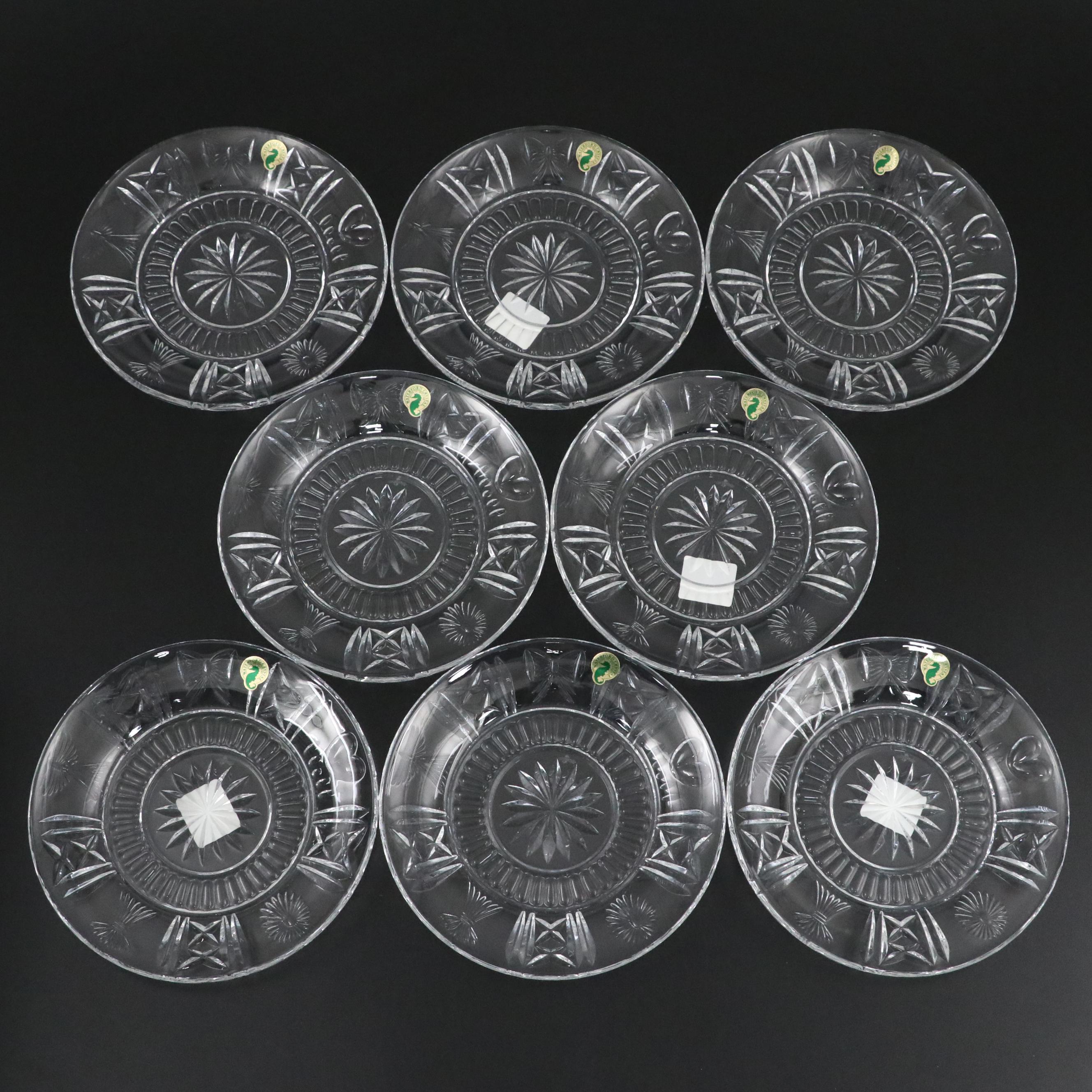 Waterford Crystal Millennium Toast Accent Plate Sets, Four Pairs