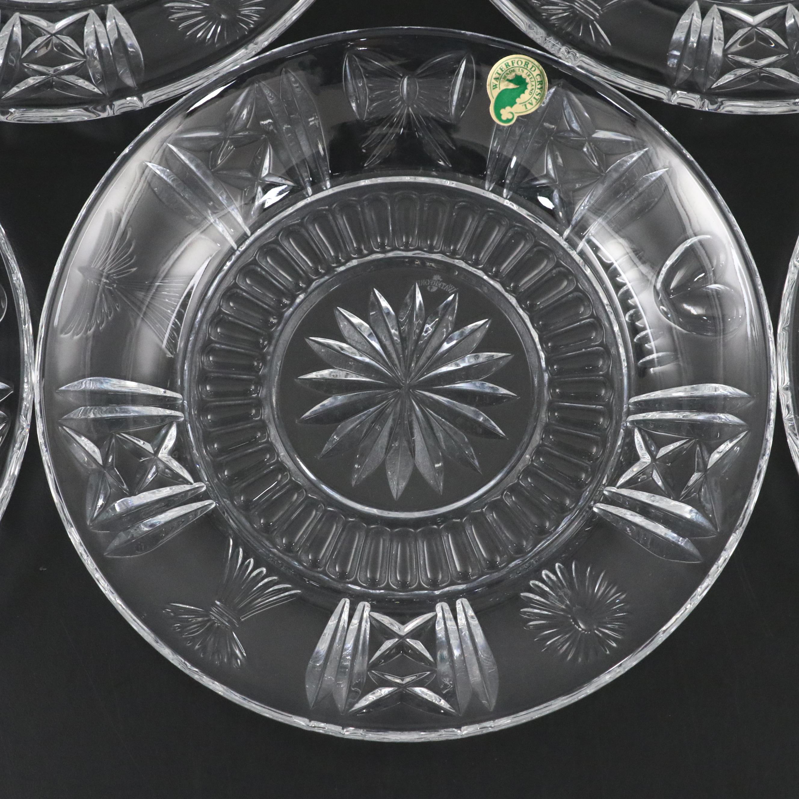 Waterford Crystal Millennium Toast Accent Plate Sets, Four Pairs