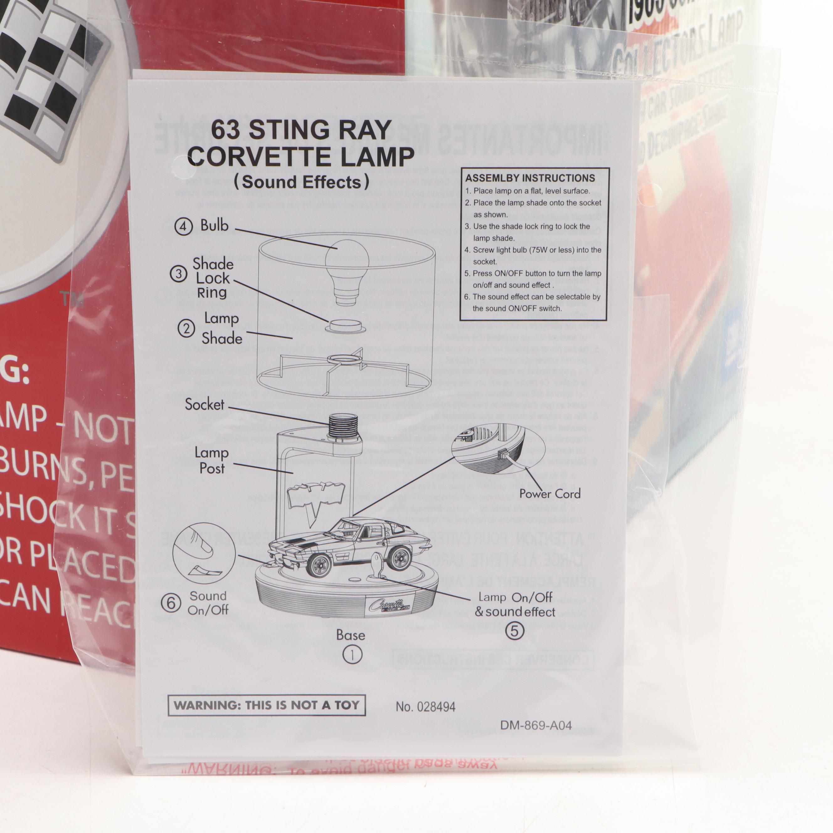 KNG America General Motors "1963 Corvette Sting Ray" Collector's Lamp