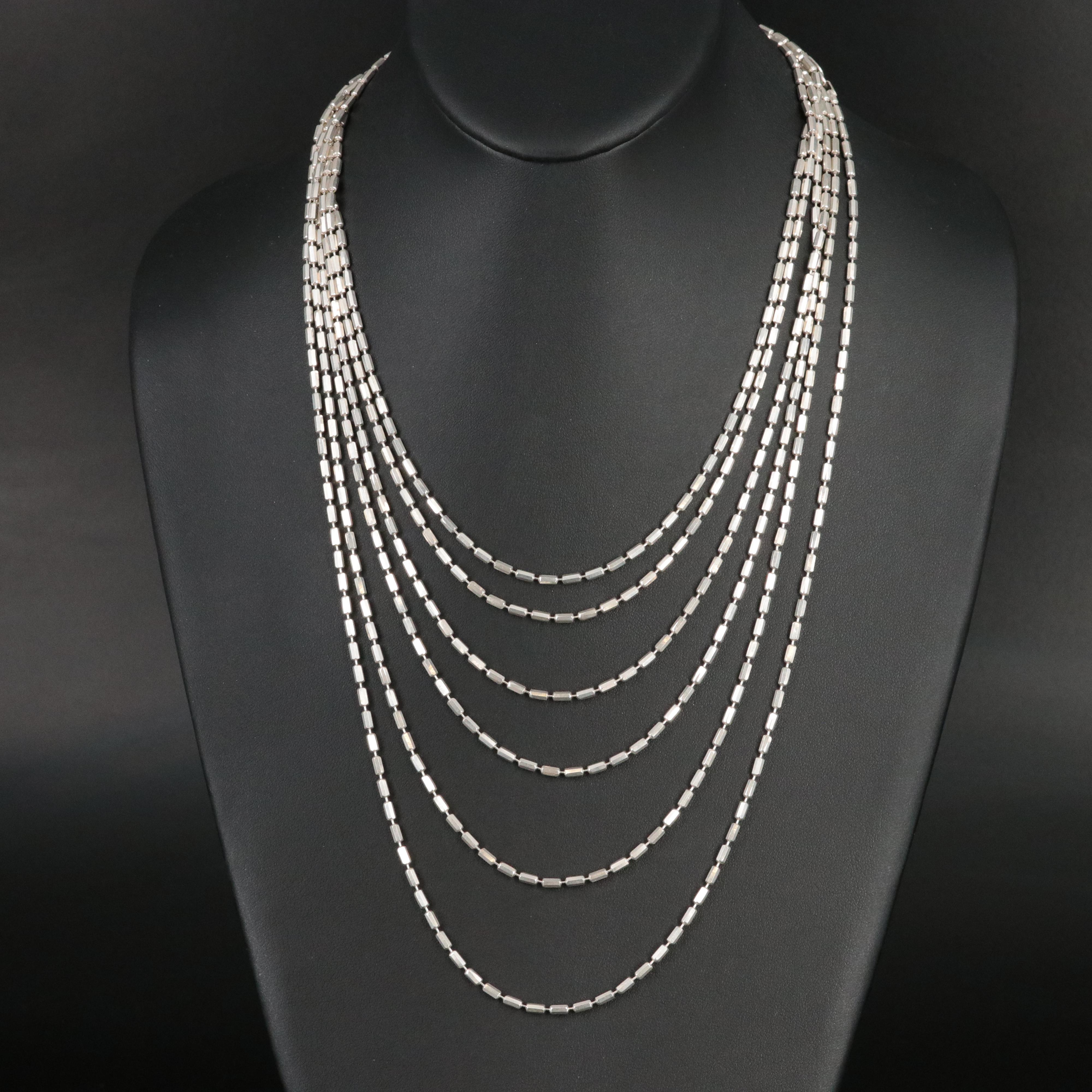 Milor Italian Sterling Bead Chain Necklace
