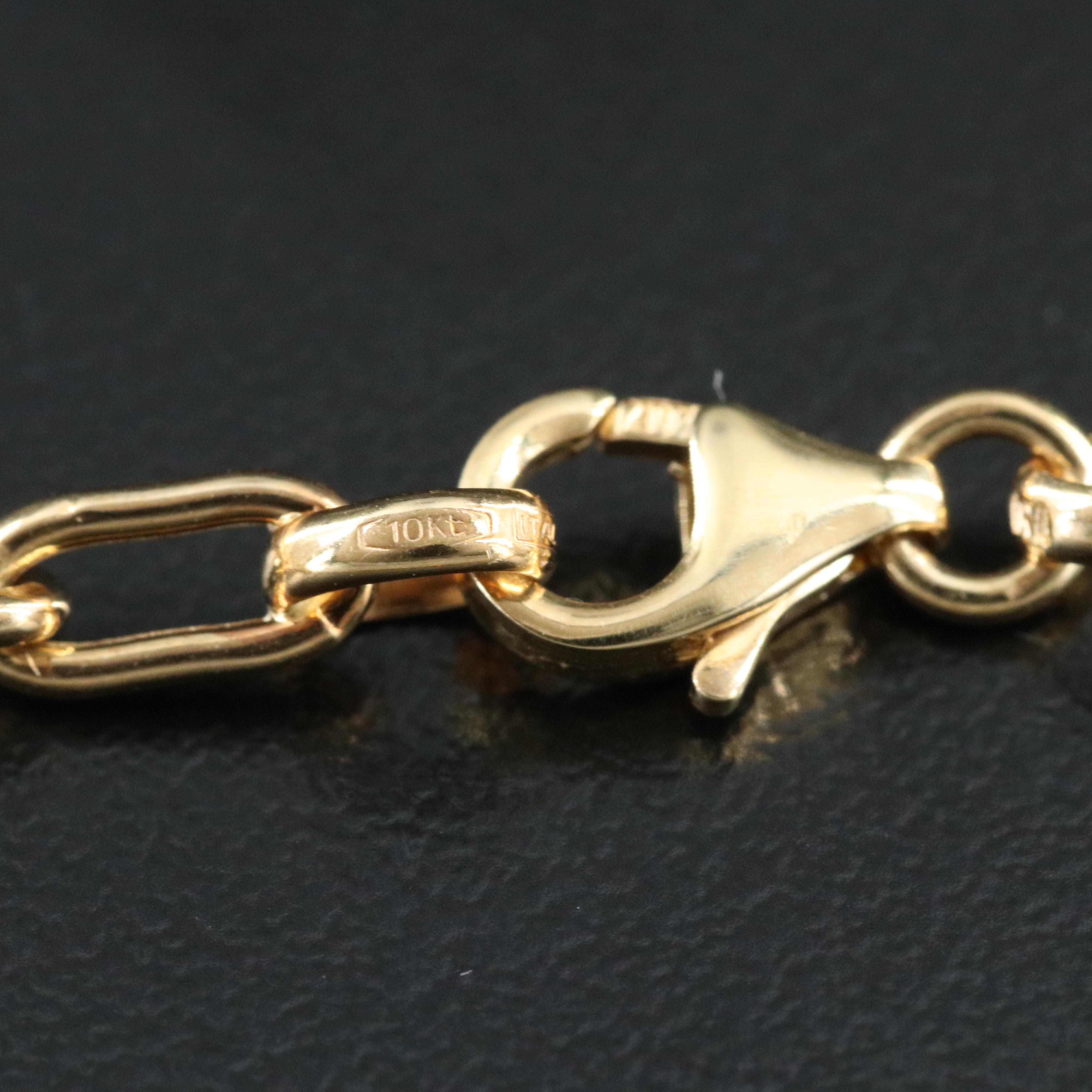 10K Sun Moon Star Pendant Necklace