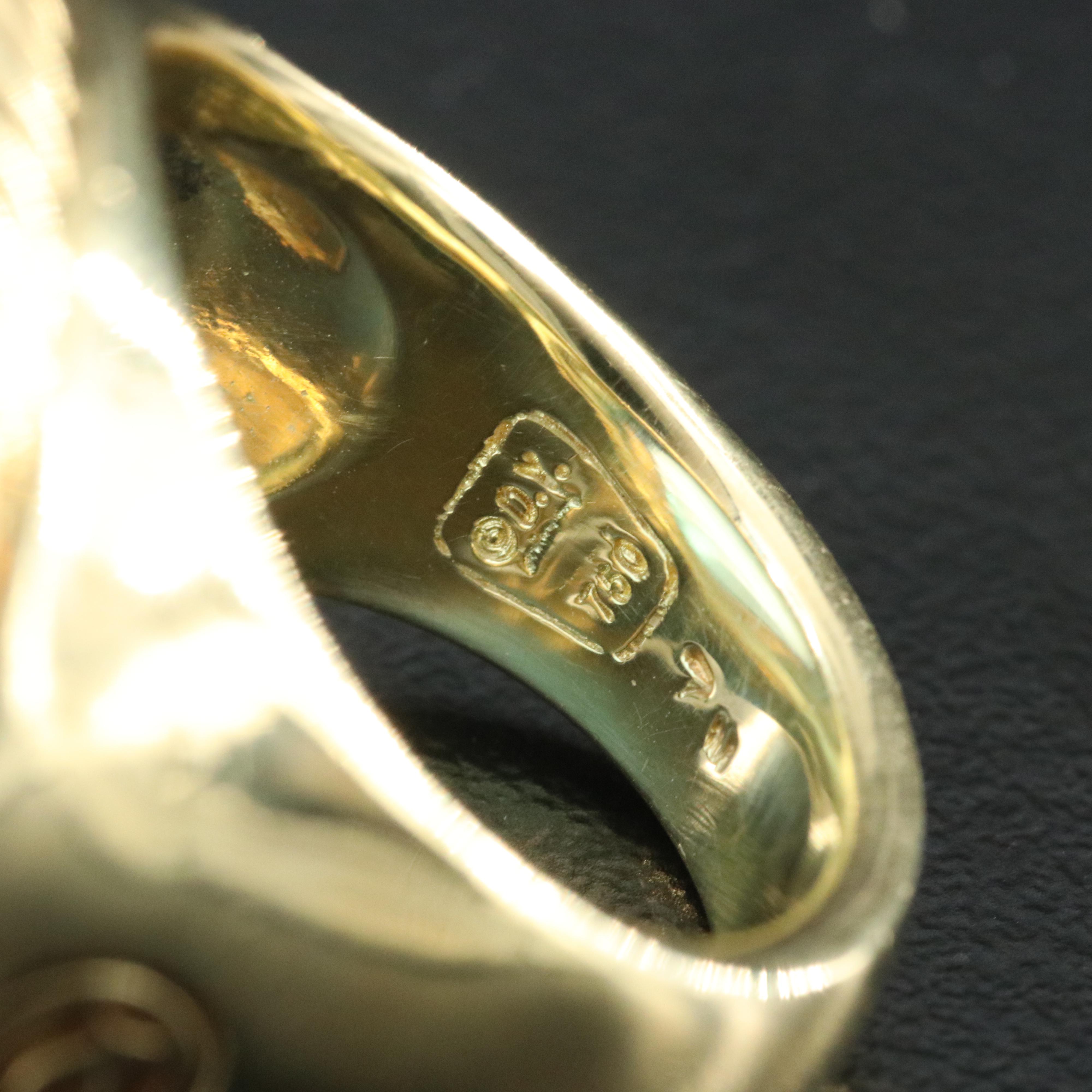 David Yurman 18K Blue Topaz Signature Oval Ring