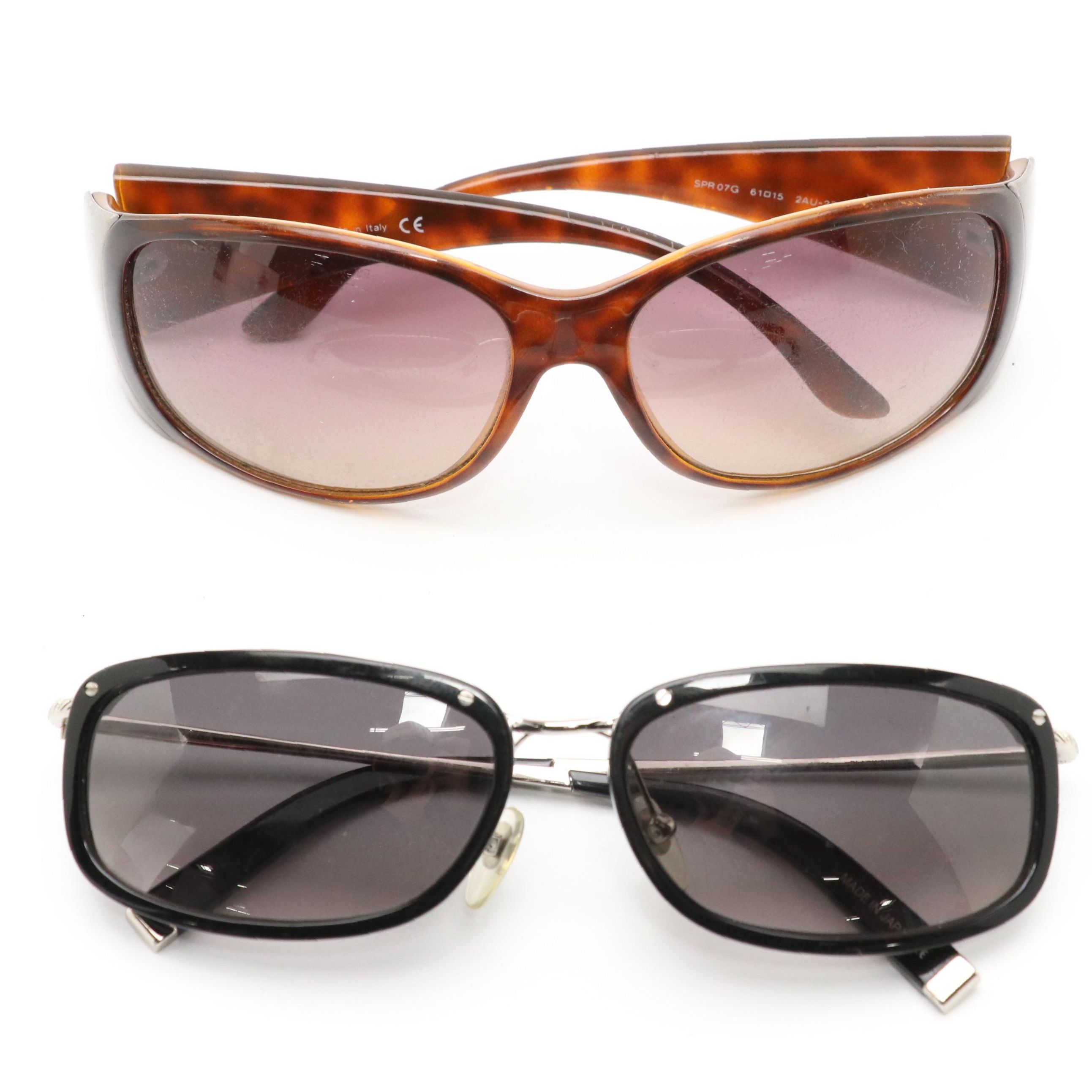 Prada SPR07G Wrap and John Varvatos V726 Oval Sunglasses