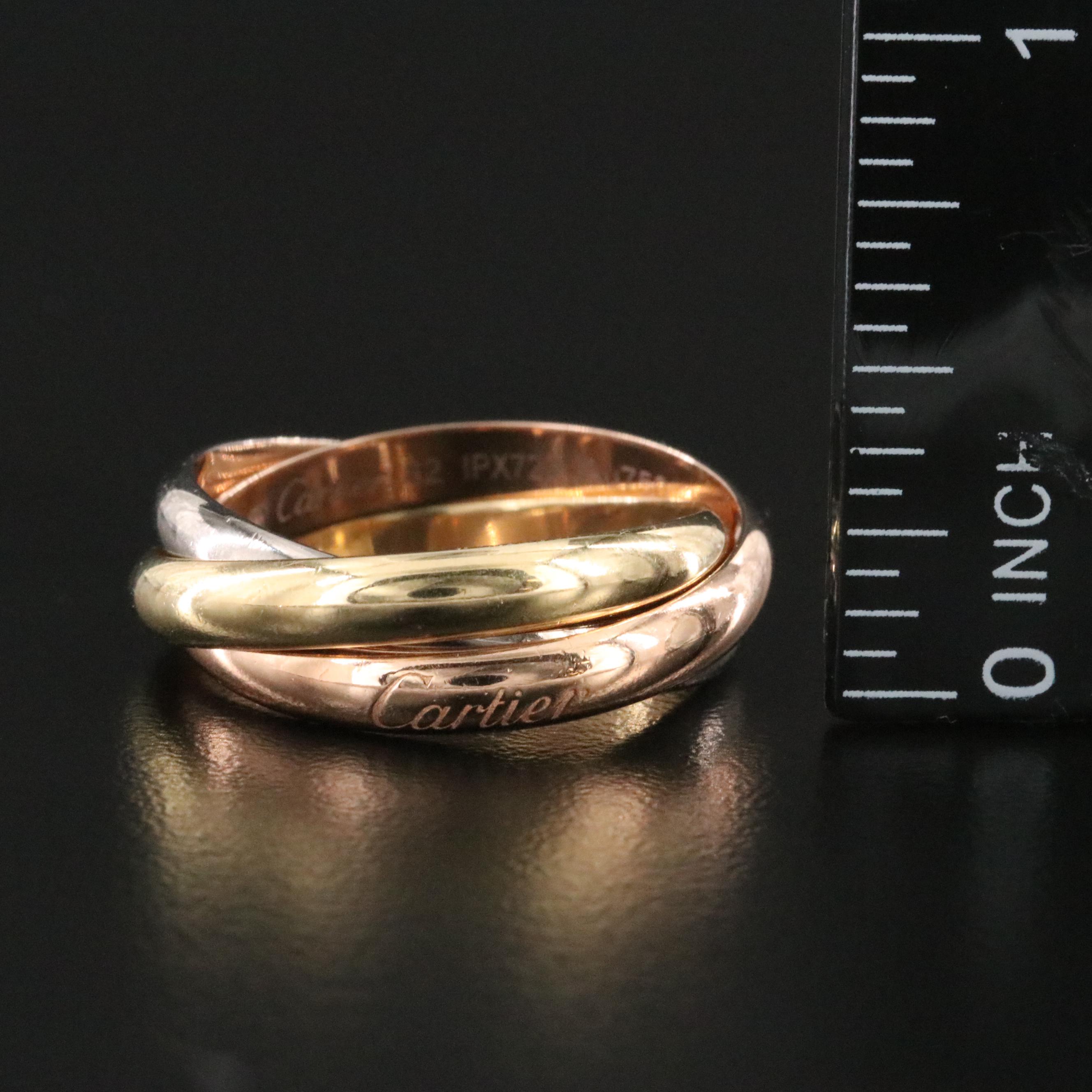 Cartier Trinity 18K Tri-Color Gold Ring