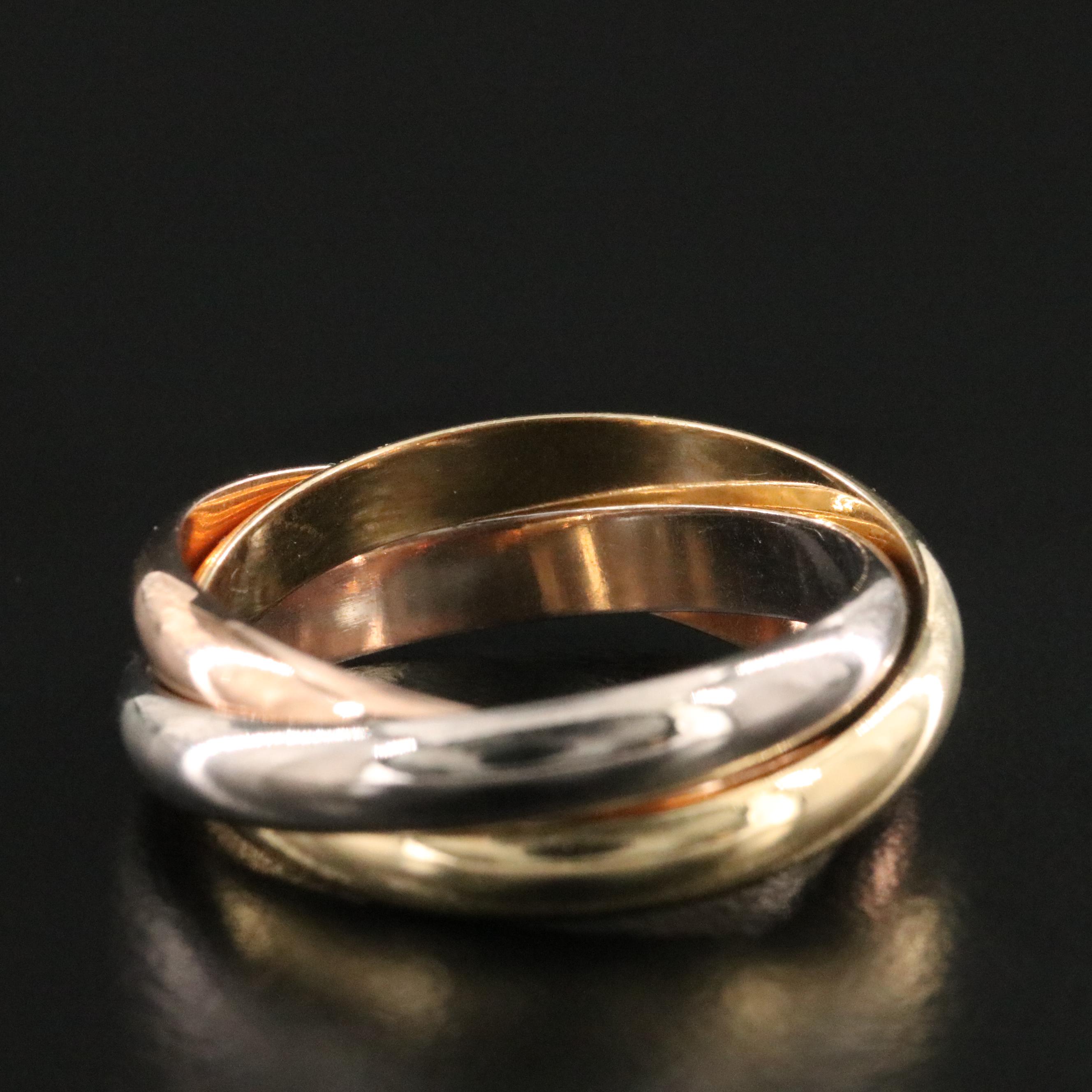 Cartier Trinity 18K Tri-Color Gold Ring