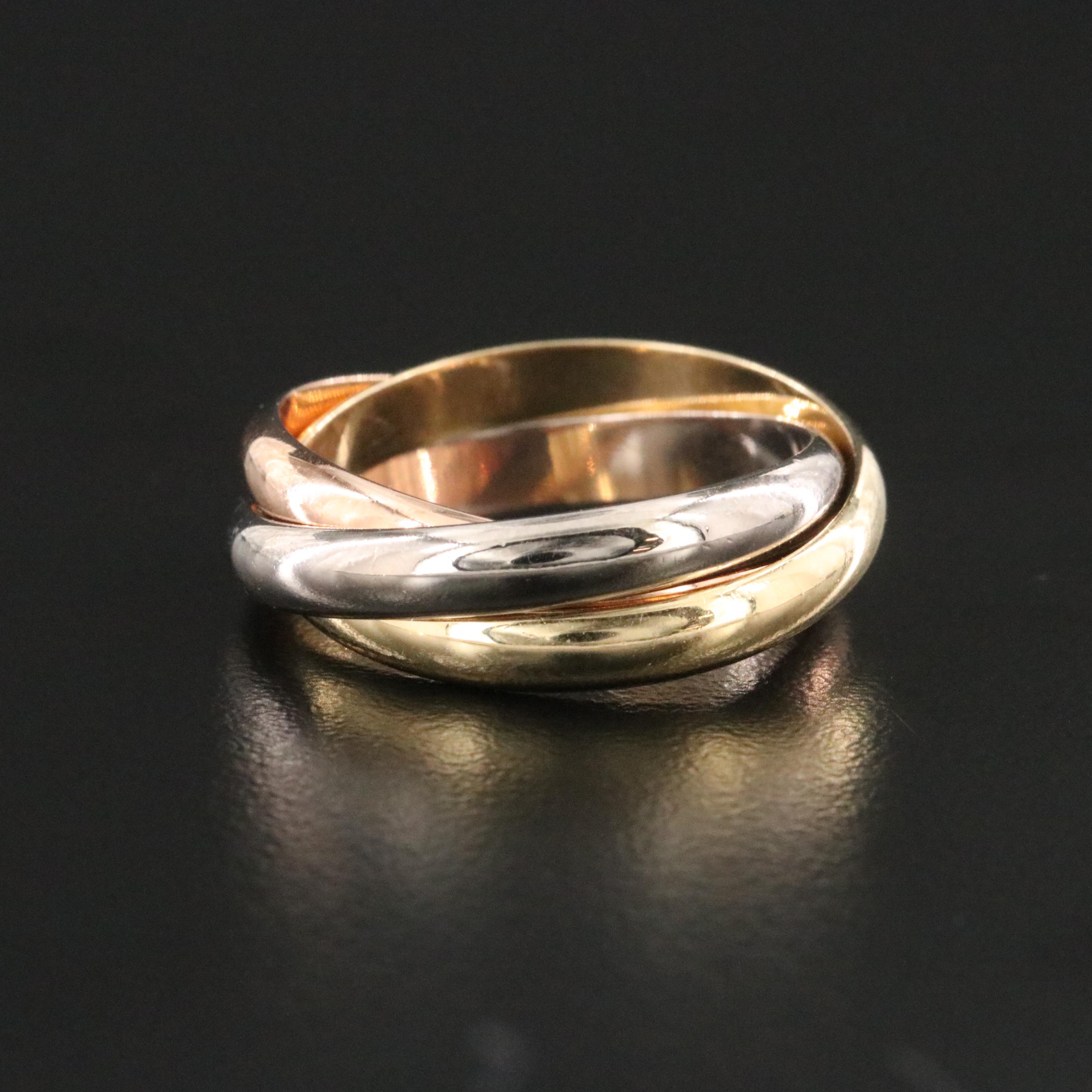Cartier Trinity 18K Tri-Color Gold Ring
