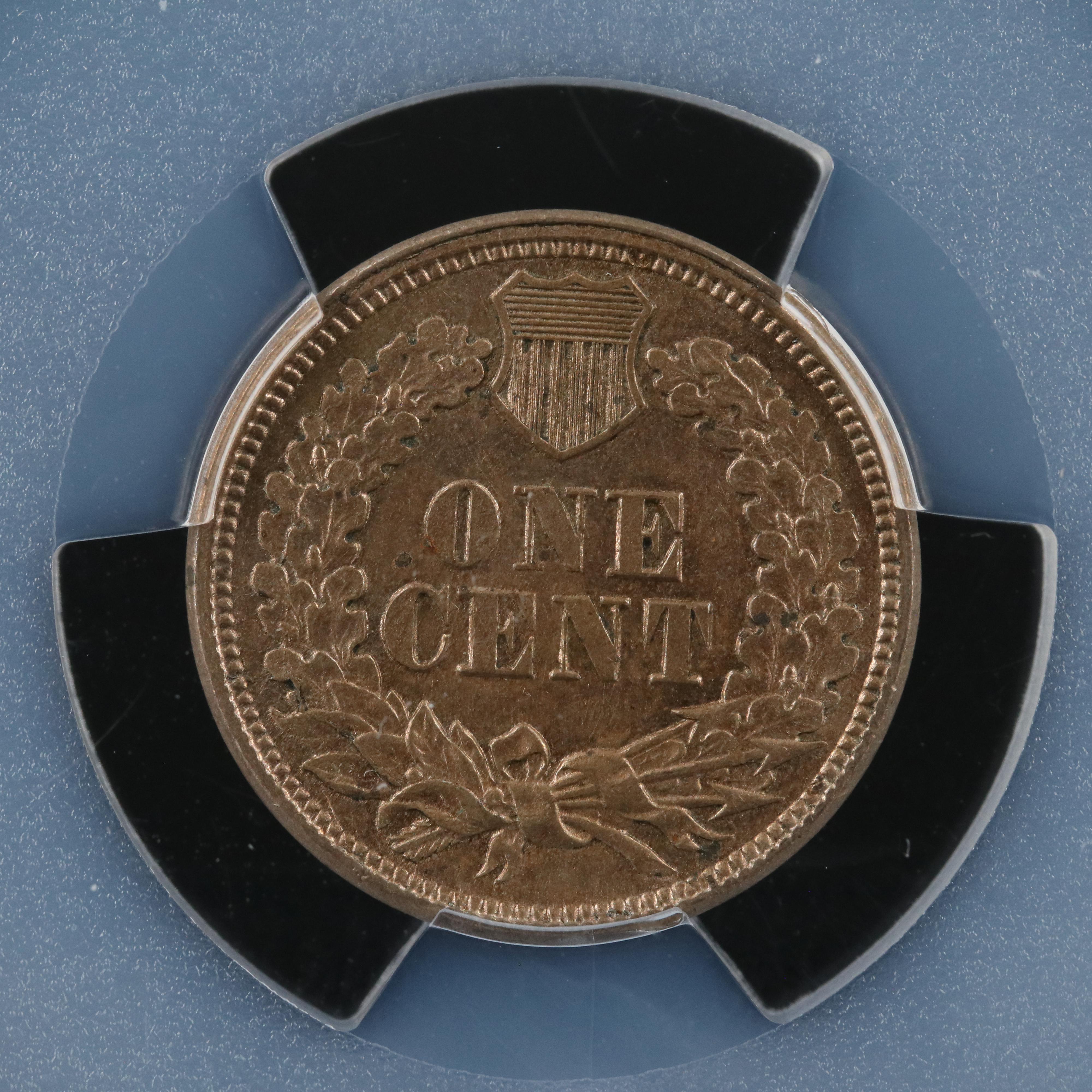 Two PCGS Graded 1863 Copper-Nickel Indian Head Cents, AU58 and MS63