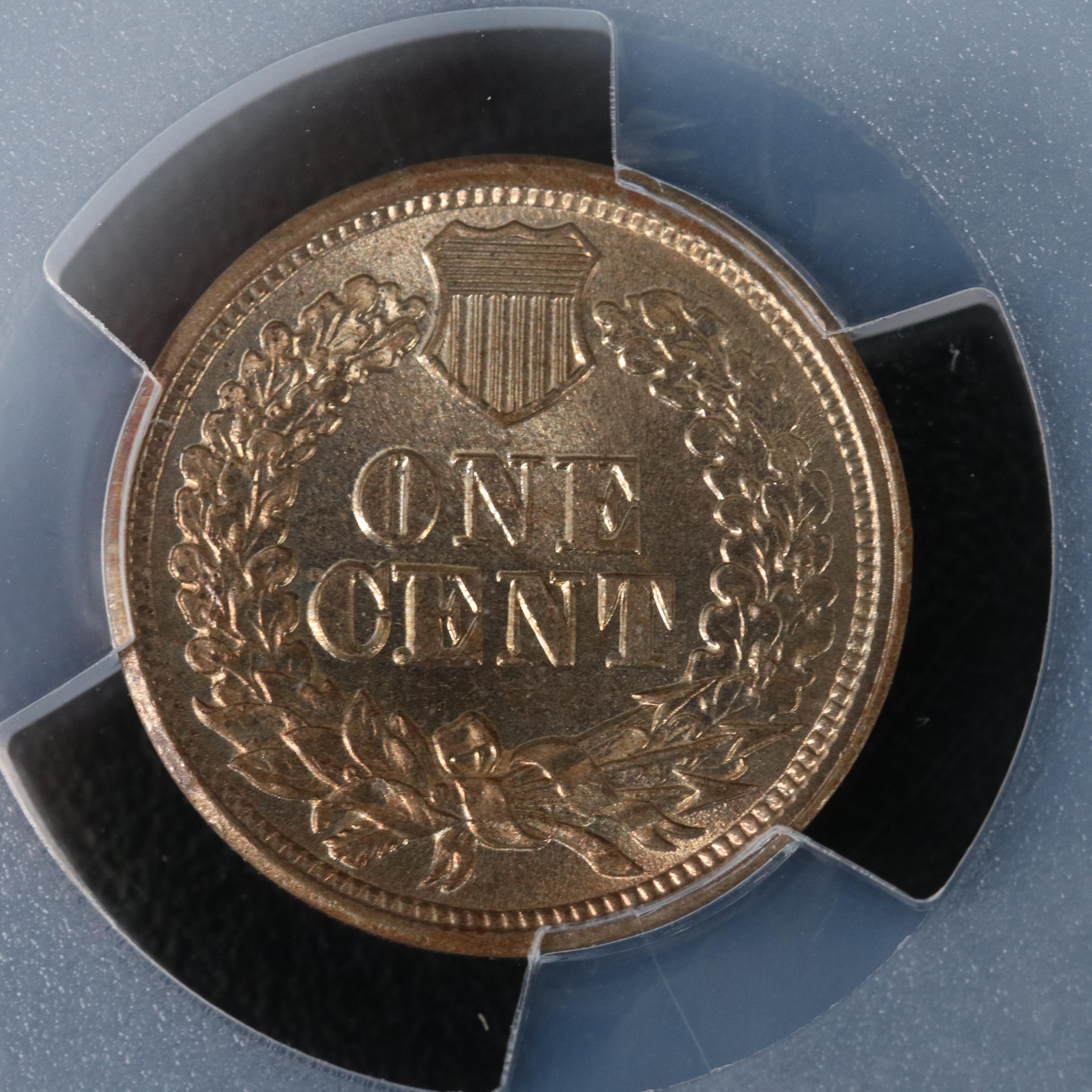 Two PCGS Graded 1863 Copper-Nickel Indian Head Cents, AU58 and MS63