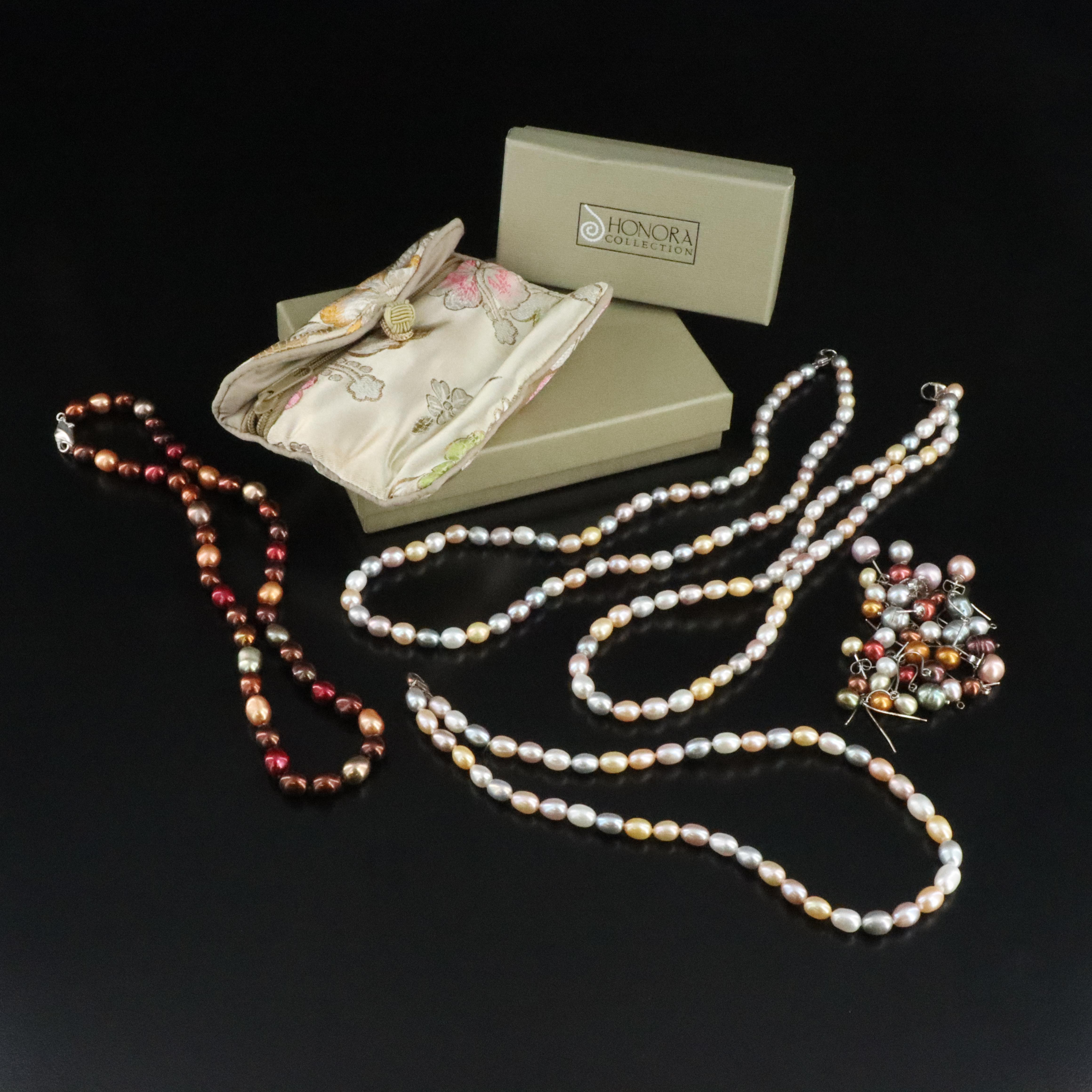 Honora Sterling Pearl Necklace and Earring Collection