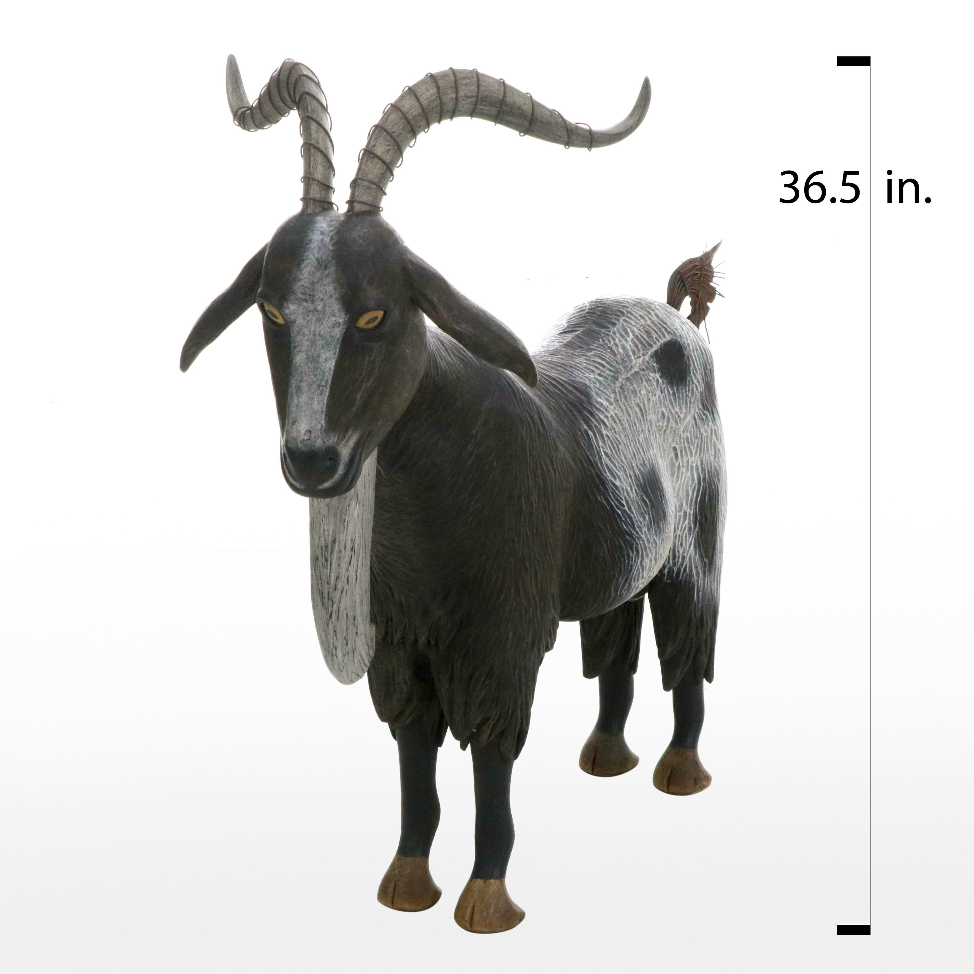 Life Size Folk Art Sculpture of Goat