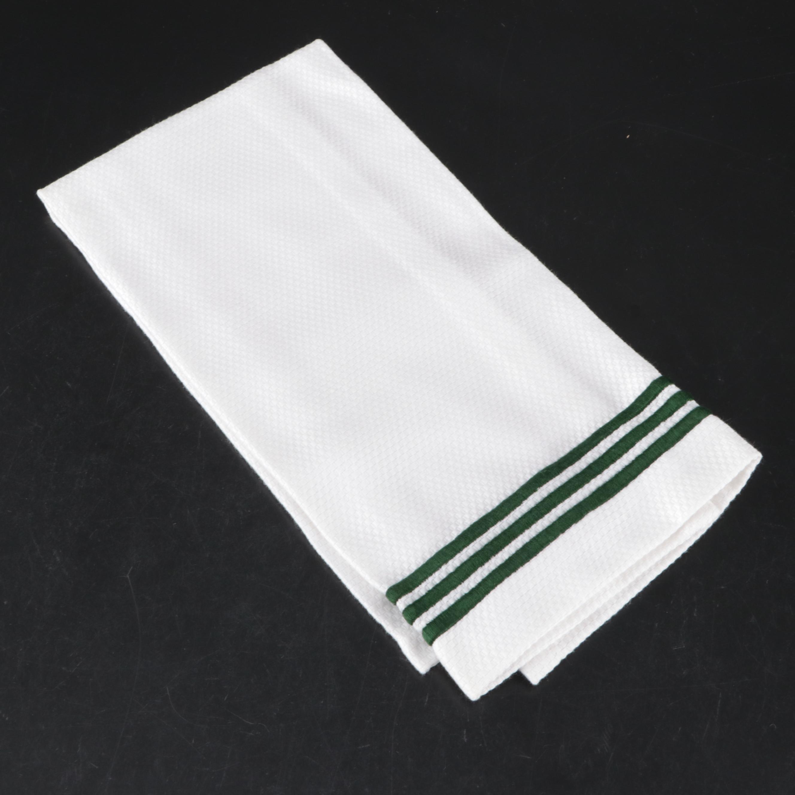 Suspended Bubble Glass Brandy Snifters with Acrylic Trays, and Tea Towels