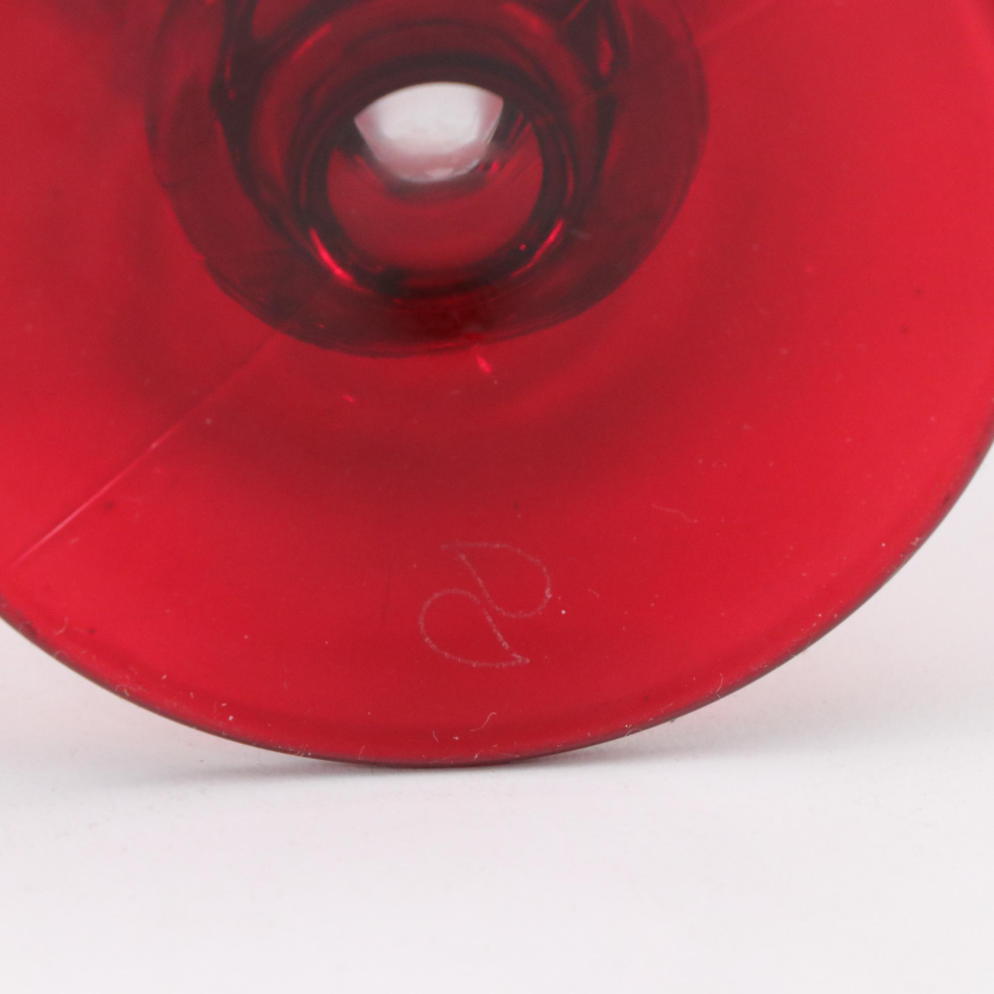 Williams-Sonoma "Wilshire Jewel" Ruby Red Glass Water Goblets