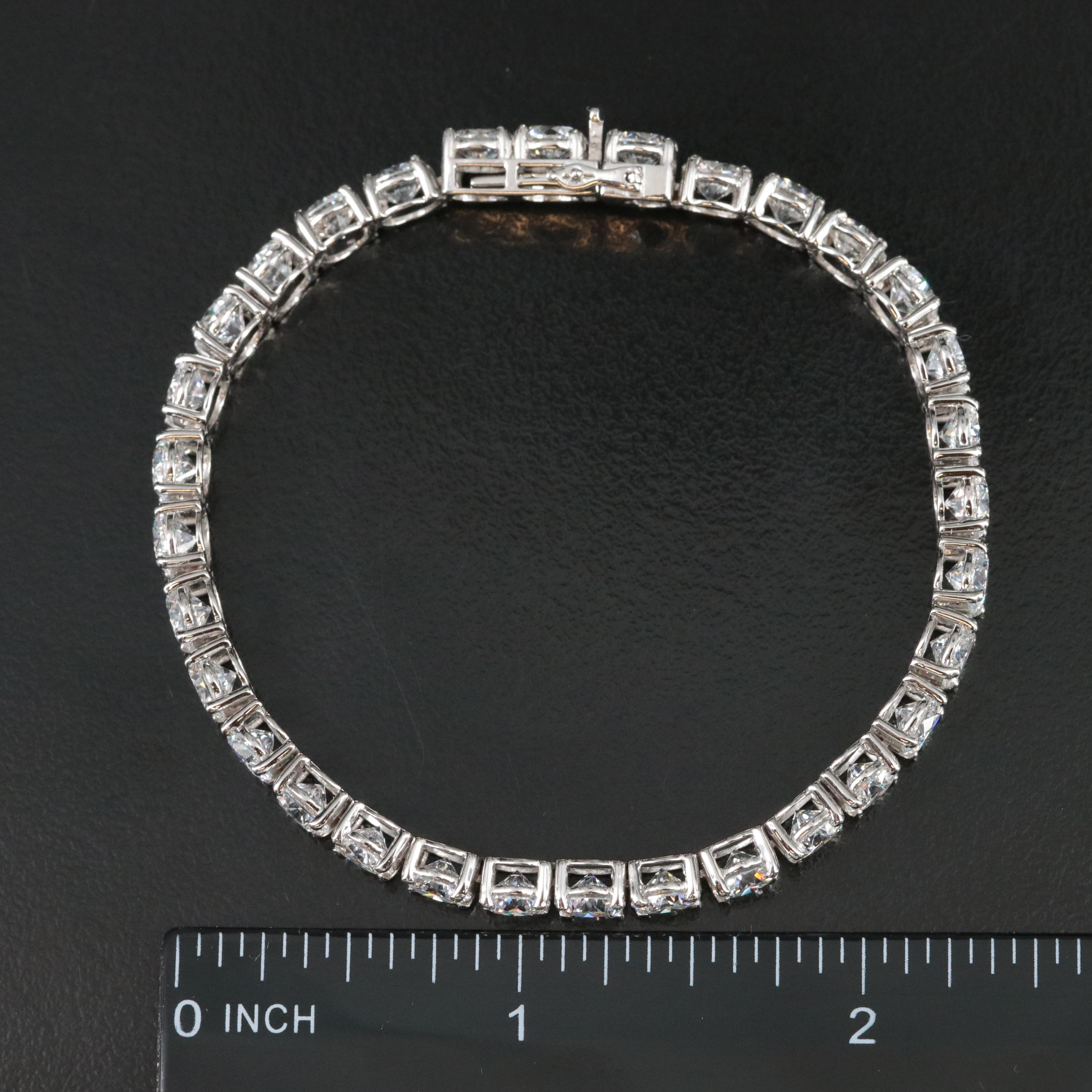 Platinum 17.45 CTW Lab Grown Diamond Bracelet