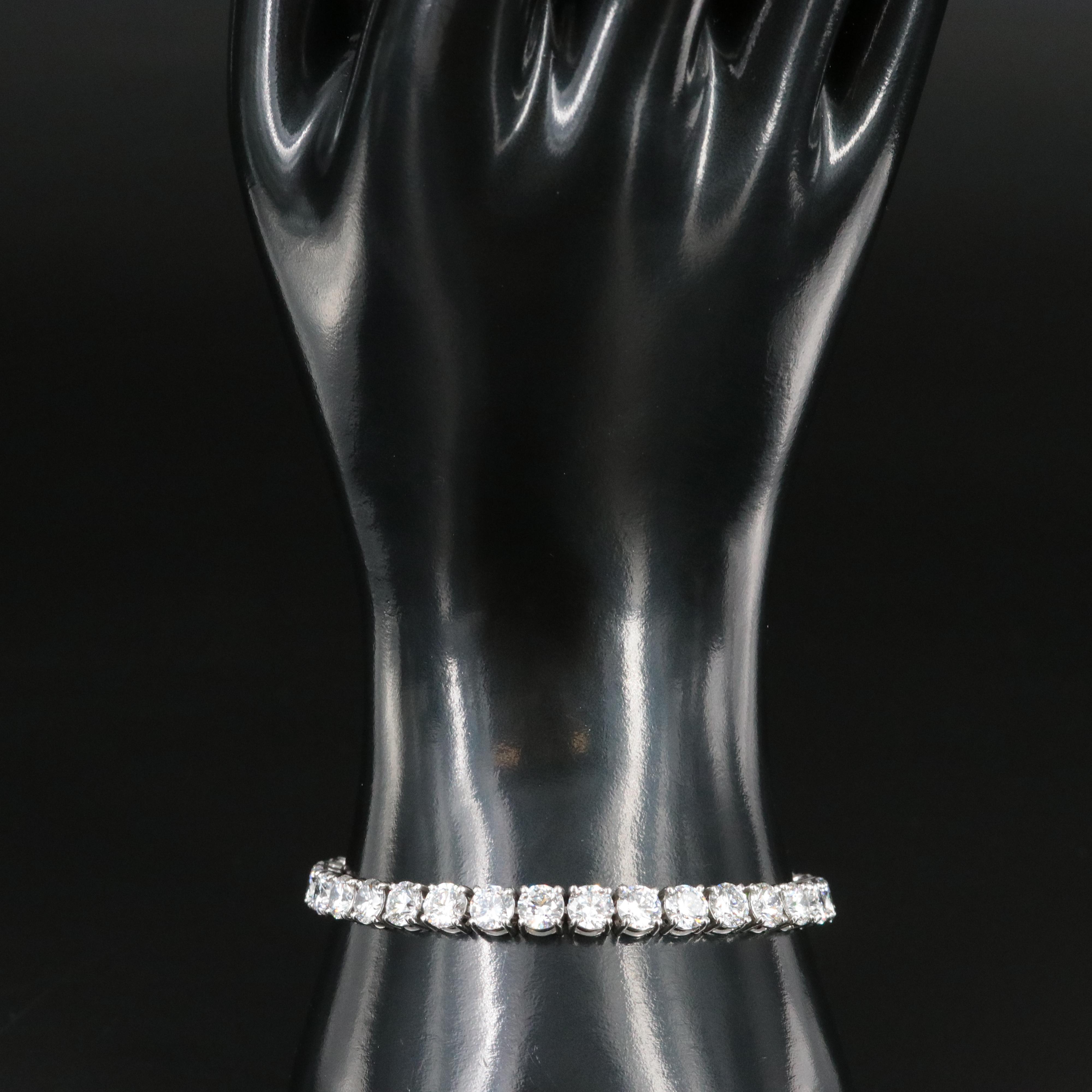 Platinum 17.45 CTW Lab Grown Diamond Bracelet