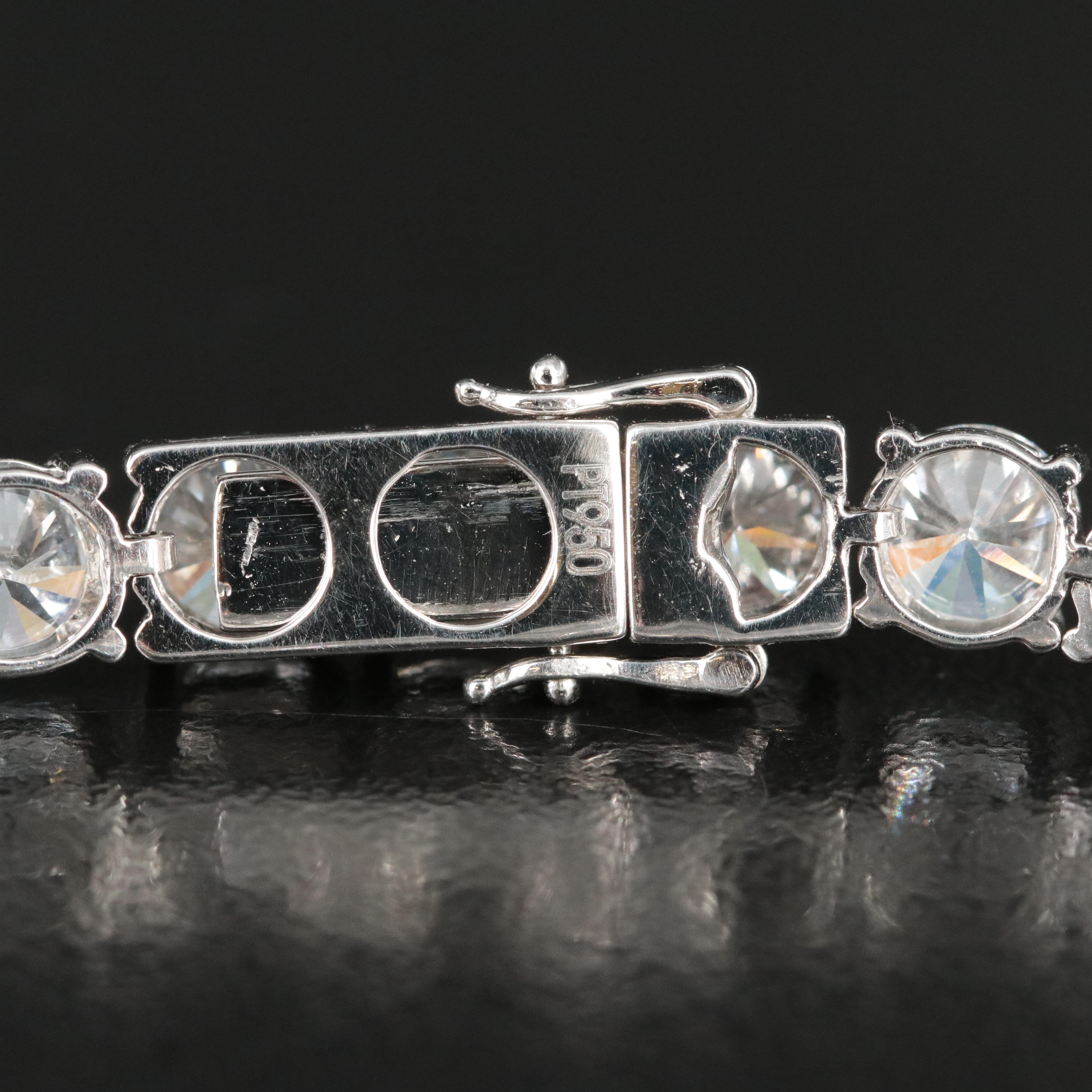 Platinum 17.45 CTW Lab Grown Diamond Bracelet
