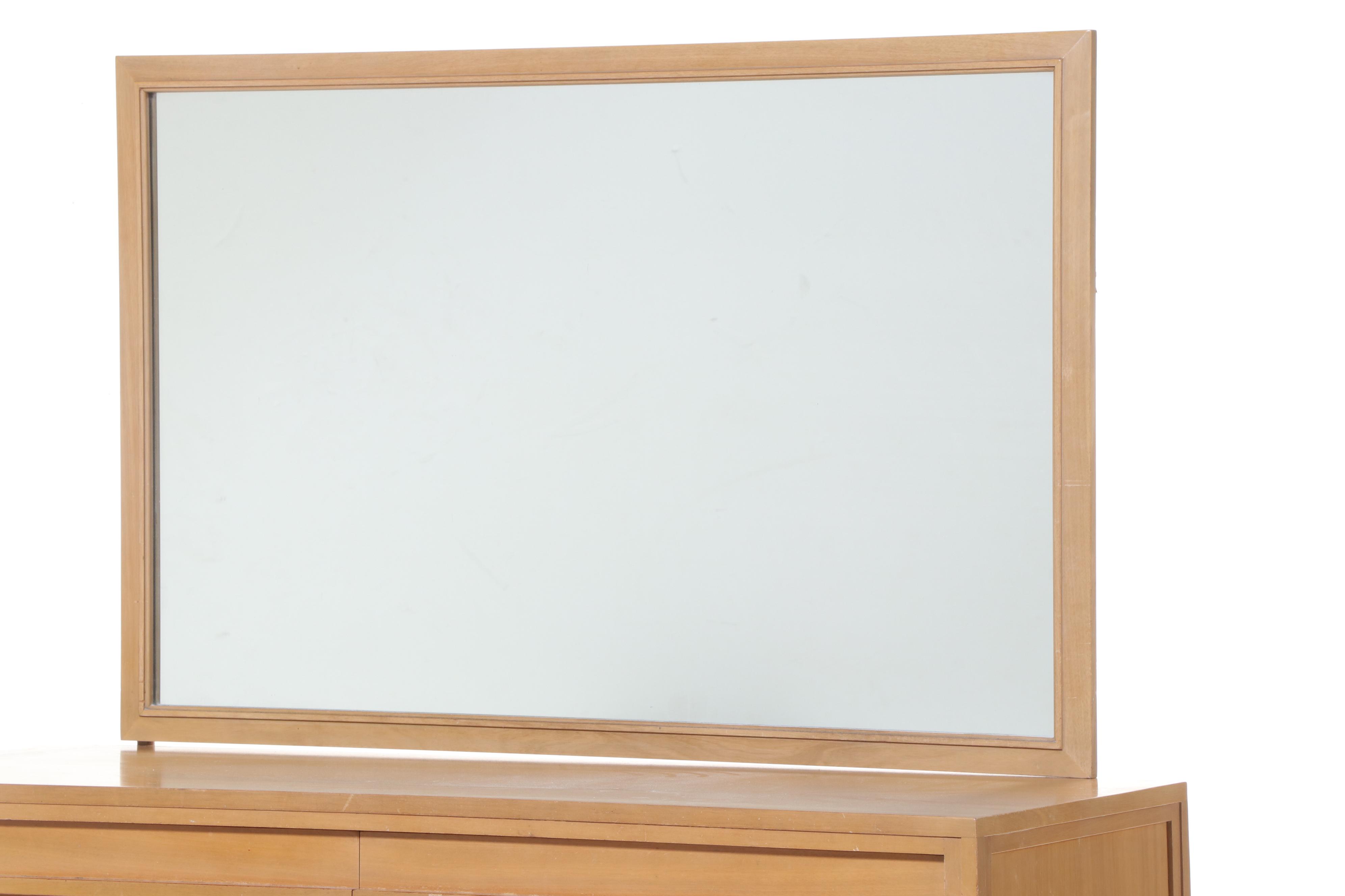 RWay Furniture Co. Mid Century Modern Bleached Mahogany Eight-Drawer Dresser