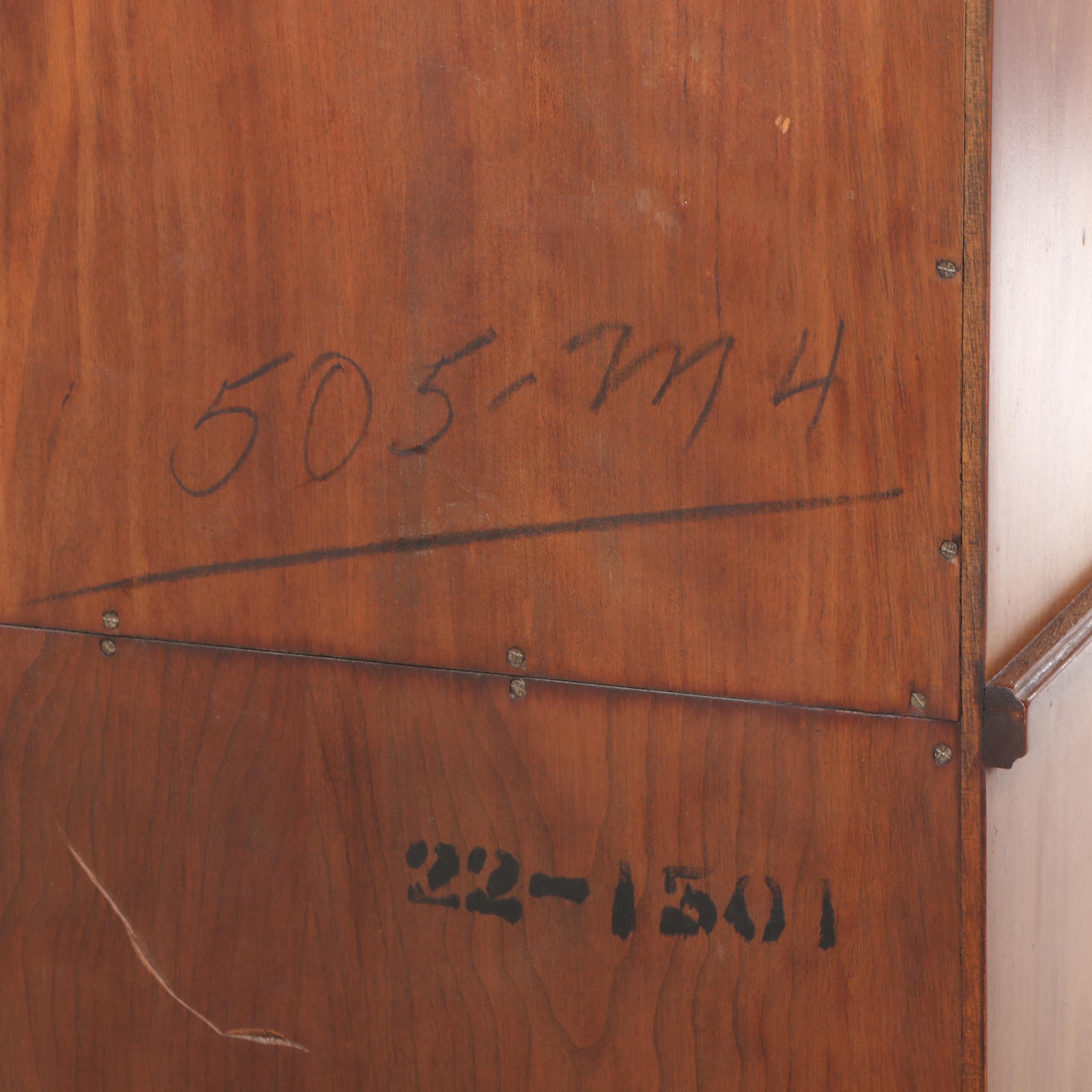 Georgian Style Wood and Glass China Cabinet, Late 20th Century