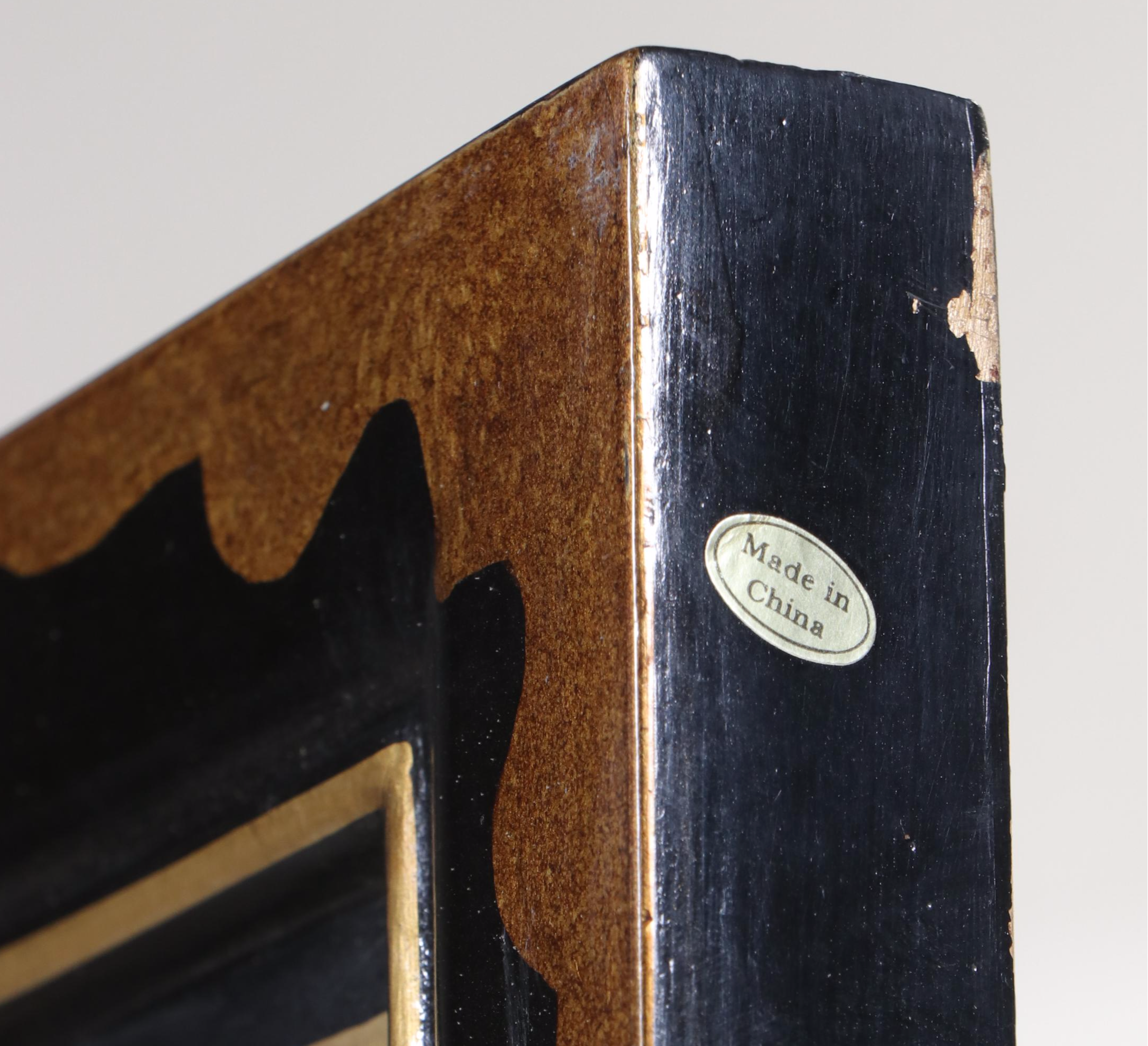 Chinese Mother-of-Pearl and Lacquered Wood Four-Panel Room Divider