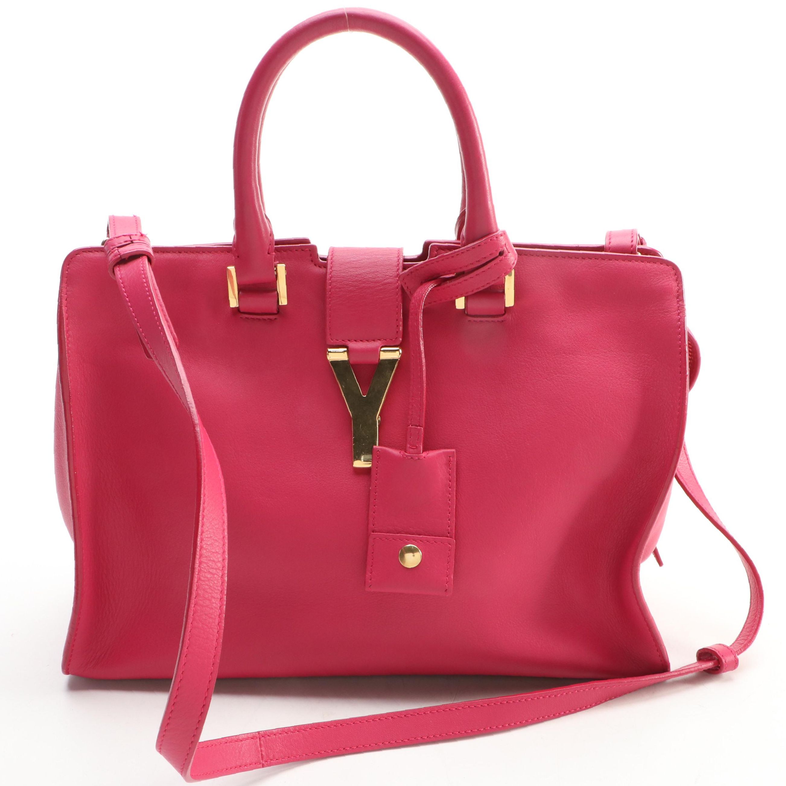 Yves Saint Laurent Calfskin Leather Cabas Hand Bag