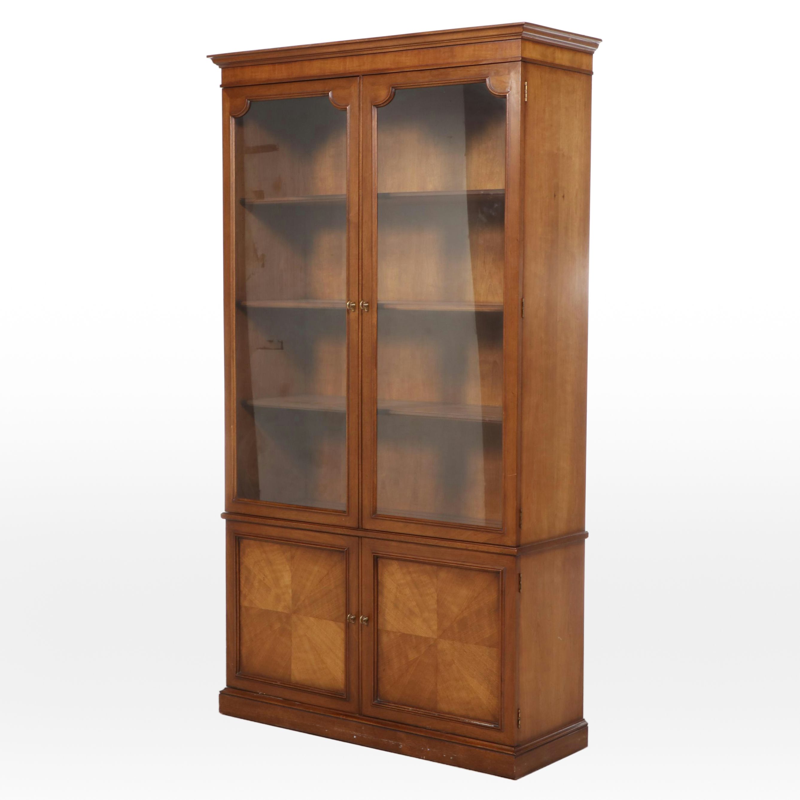 Georgian Style Wood and Glass China Cabinet, Late 20th Century