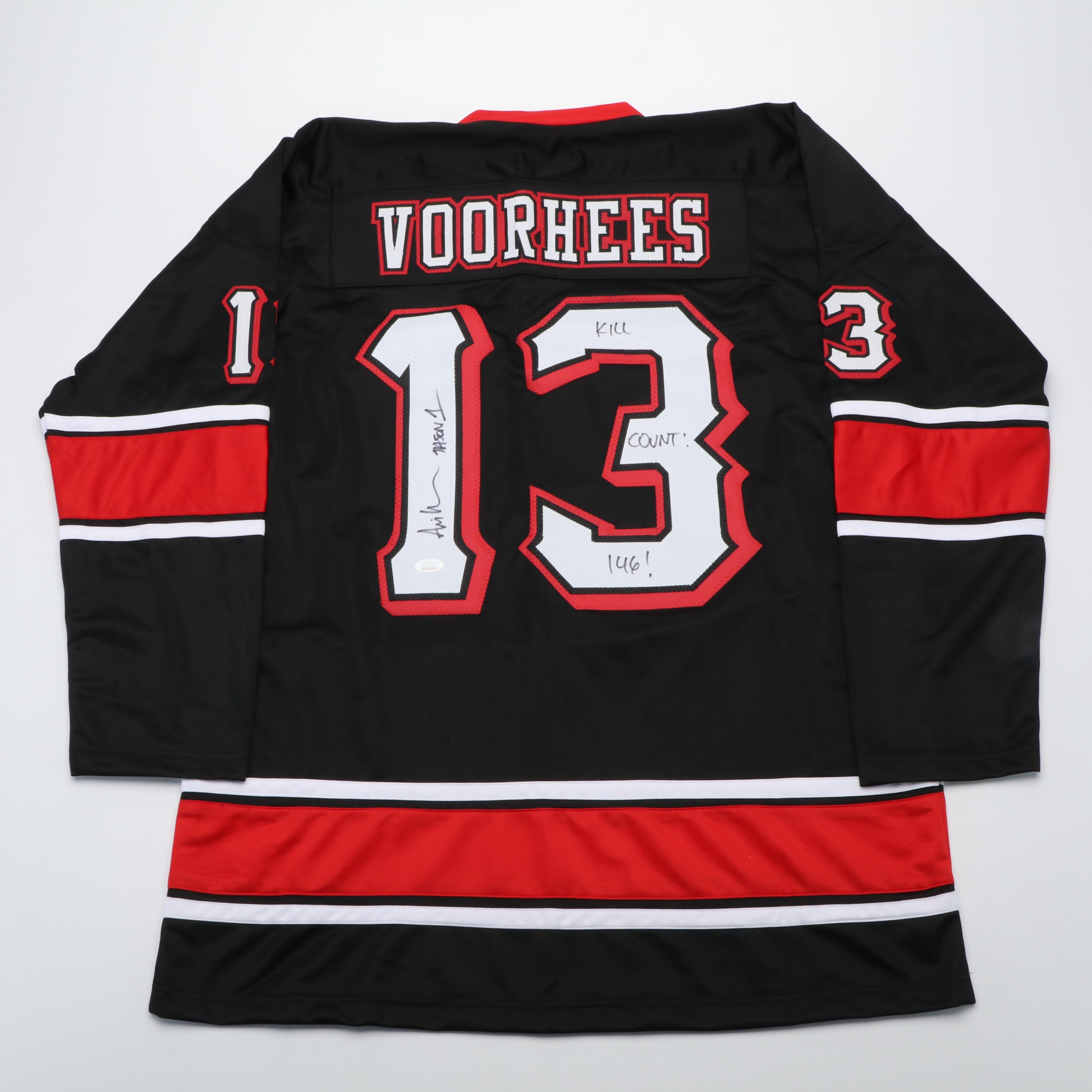Ari Lehman Signed “Friday the 13th” Jason Voorhees Hockey Jersey, JSA